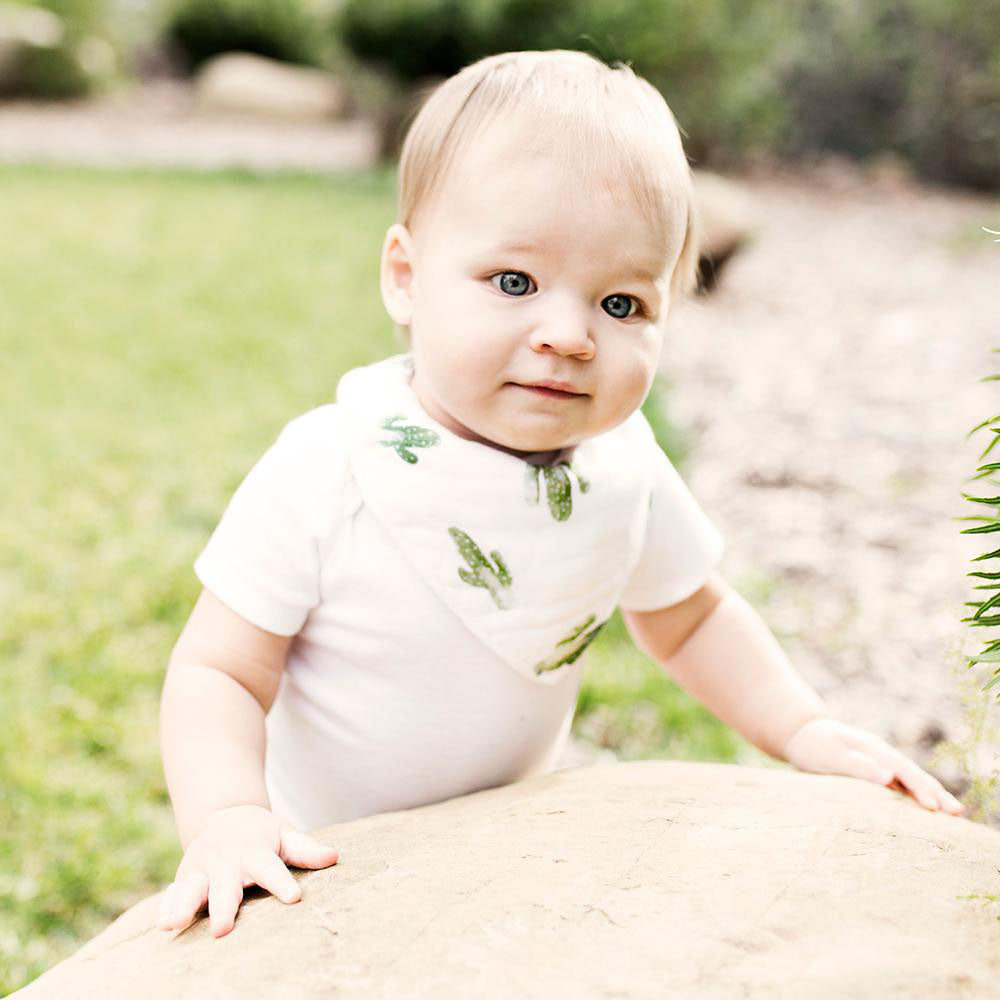 Muslin Bandana Bib Set - Saguaro - Bebe Au Lait