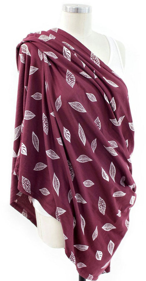 Premium Cotton Jersey Nursing Scarf- Plum - Bebe Au Lait