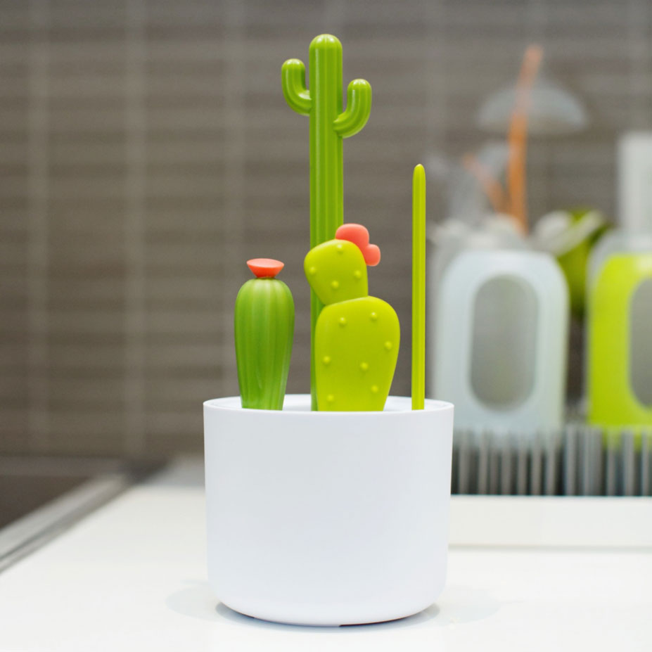 Cactus Bottle Cleaning Brush Set - Boon