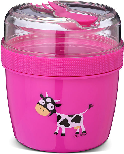 N'ice Divided Lunch Cup with cooling pack Cow Purple - Carl Oscar