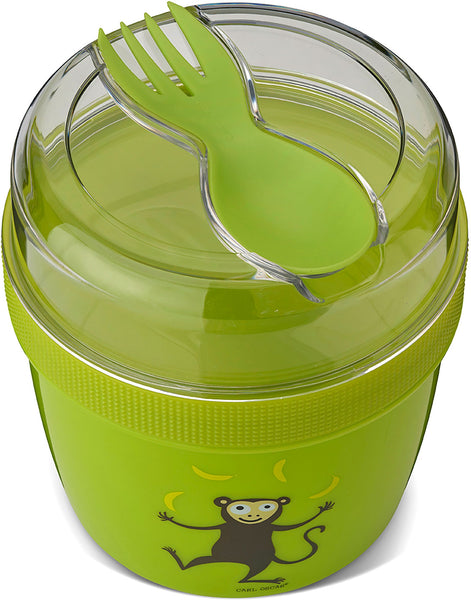 N'ice Divided Lunch Cup with cooling pack Monkey Lime - Carl Oscar