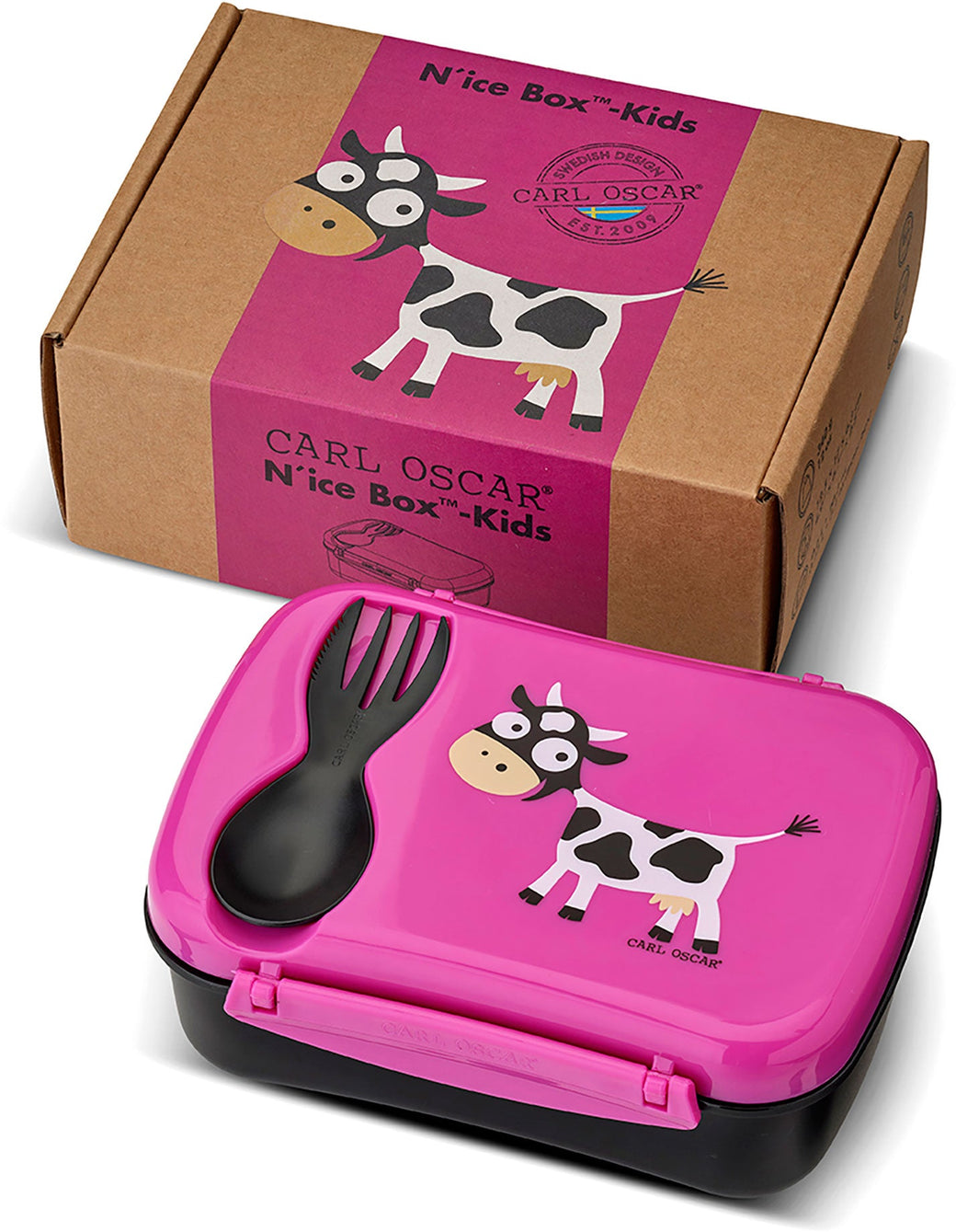 N'ice Lunch Box with cooling pack Cow Purple - Carl Oscar