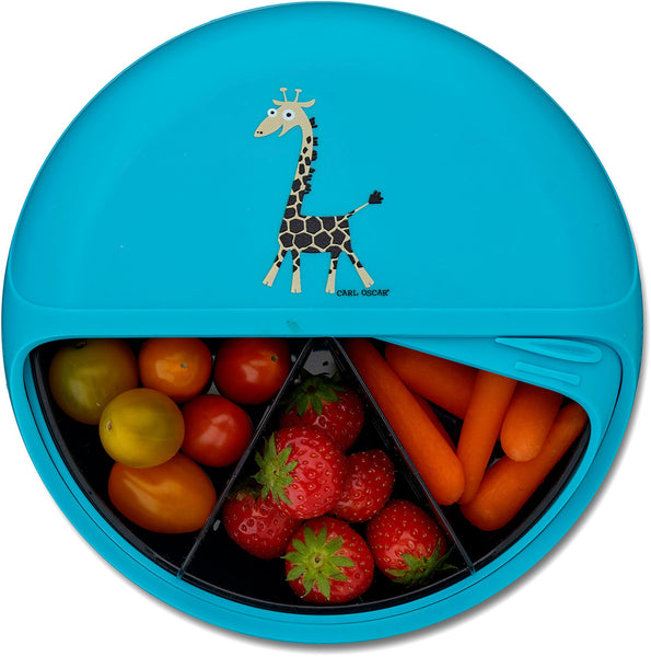 Spinning Bento disc lunch organiser Giraffe Turqoise - Carl Oscar