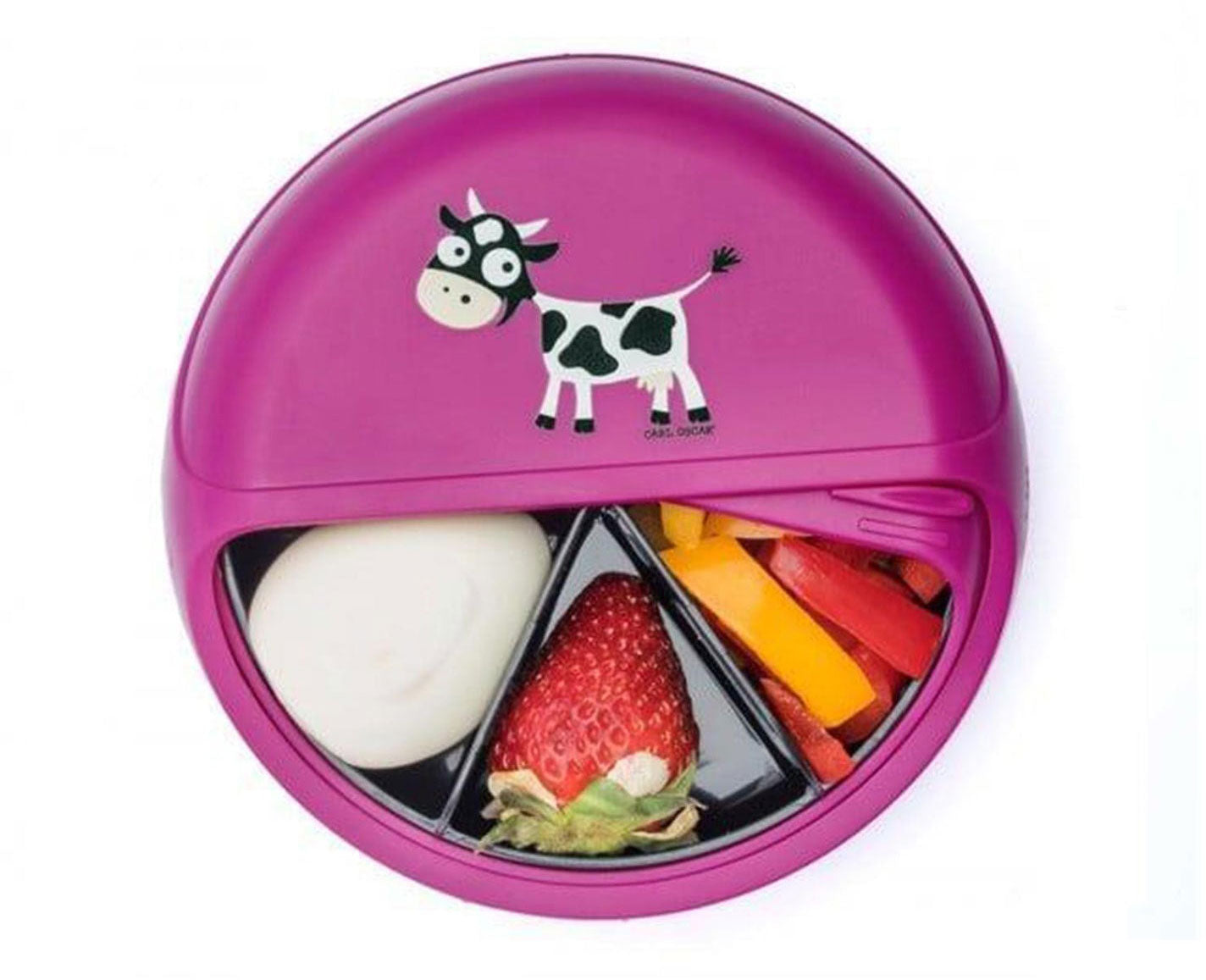 Spinning snack disc organiser Cow Purple - Carl Oscar