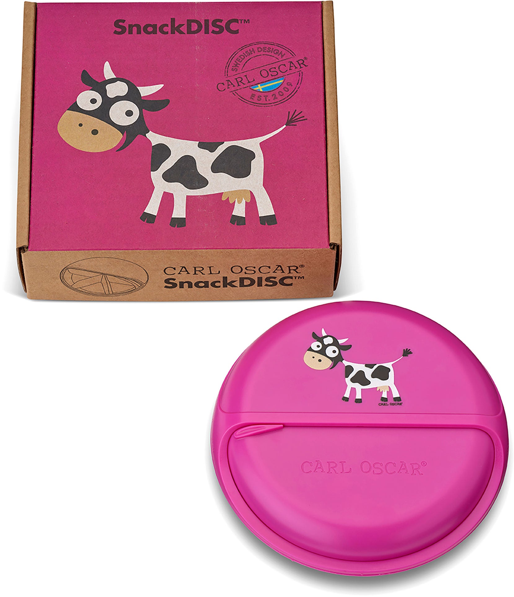 Spinning snack disc organiser Cow Purple - Carl Oscar