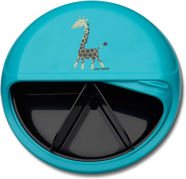 Spinning snack disc organiser Giraffe Turqoise - Carl Oscar