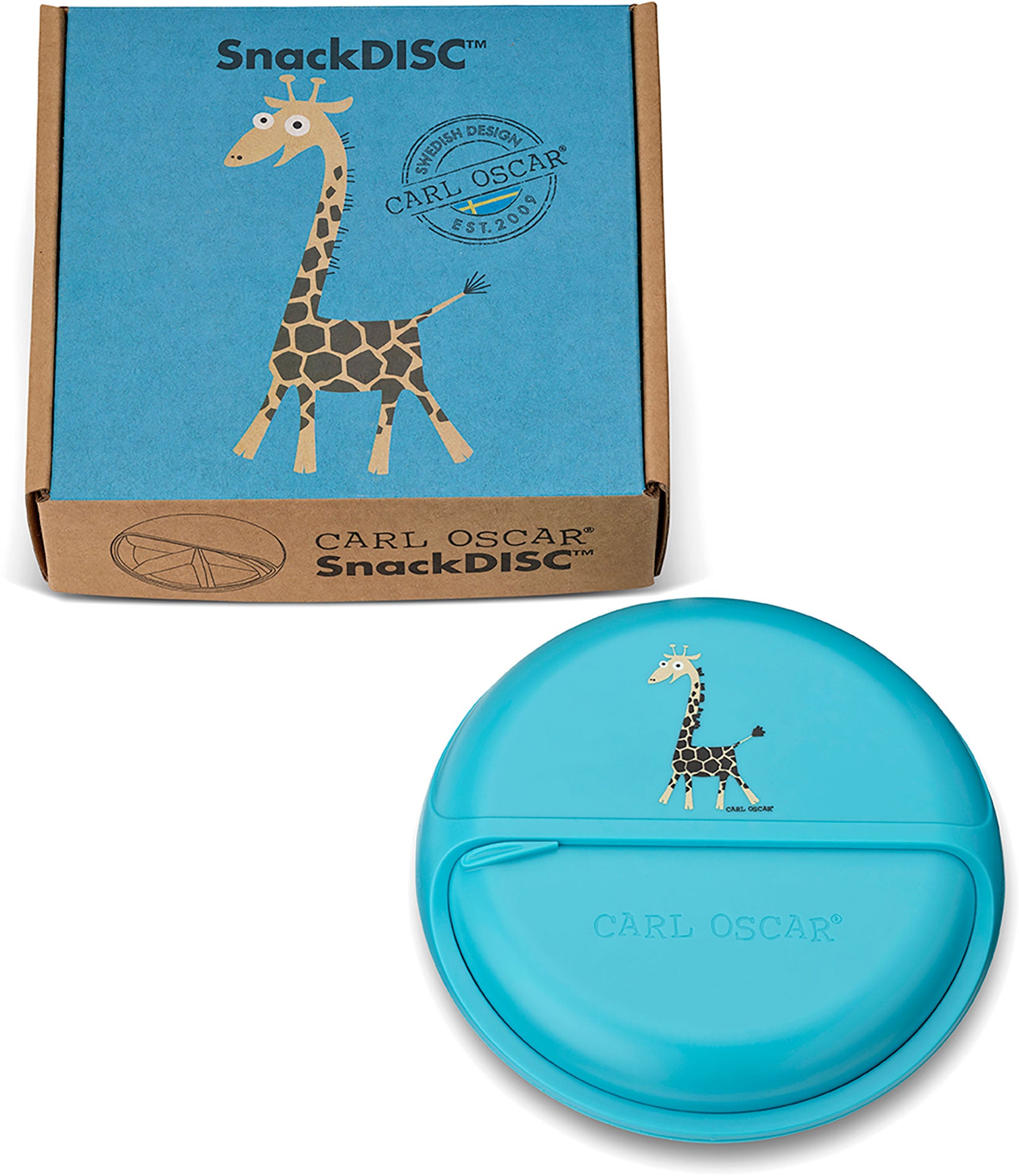 Spinning snack disc organiser Giraffe Turqoise - Carl Oscar