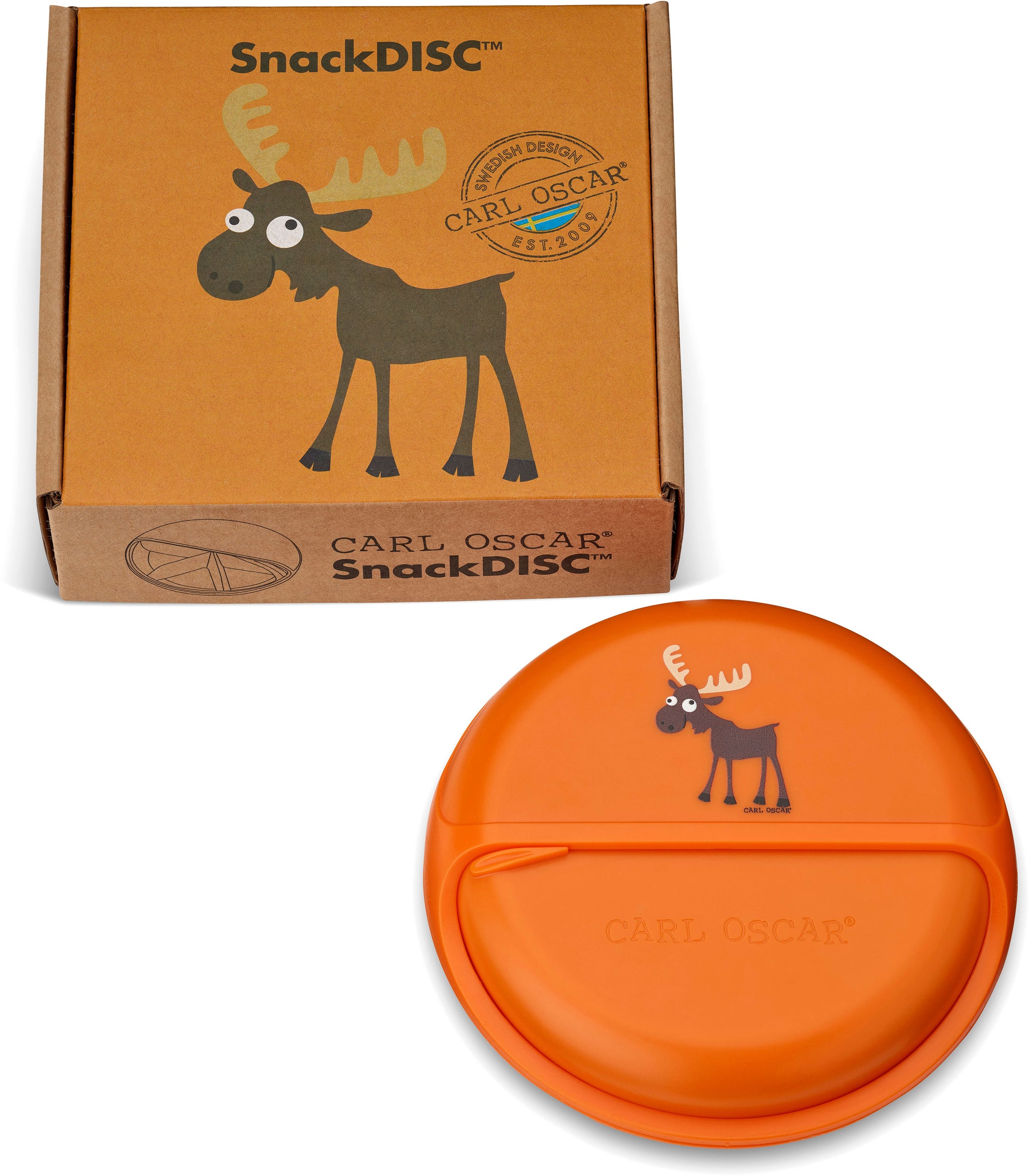 Spinning snack disc organiser Moose Orange - Carl Oscar