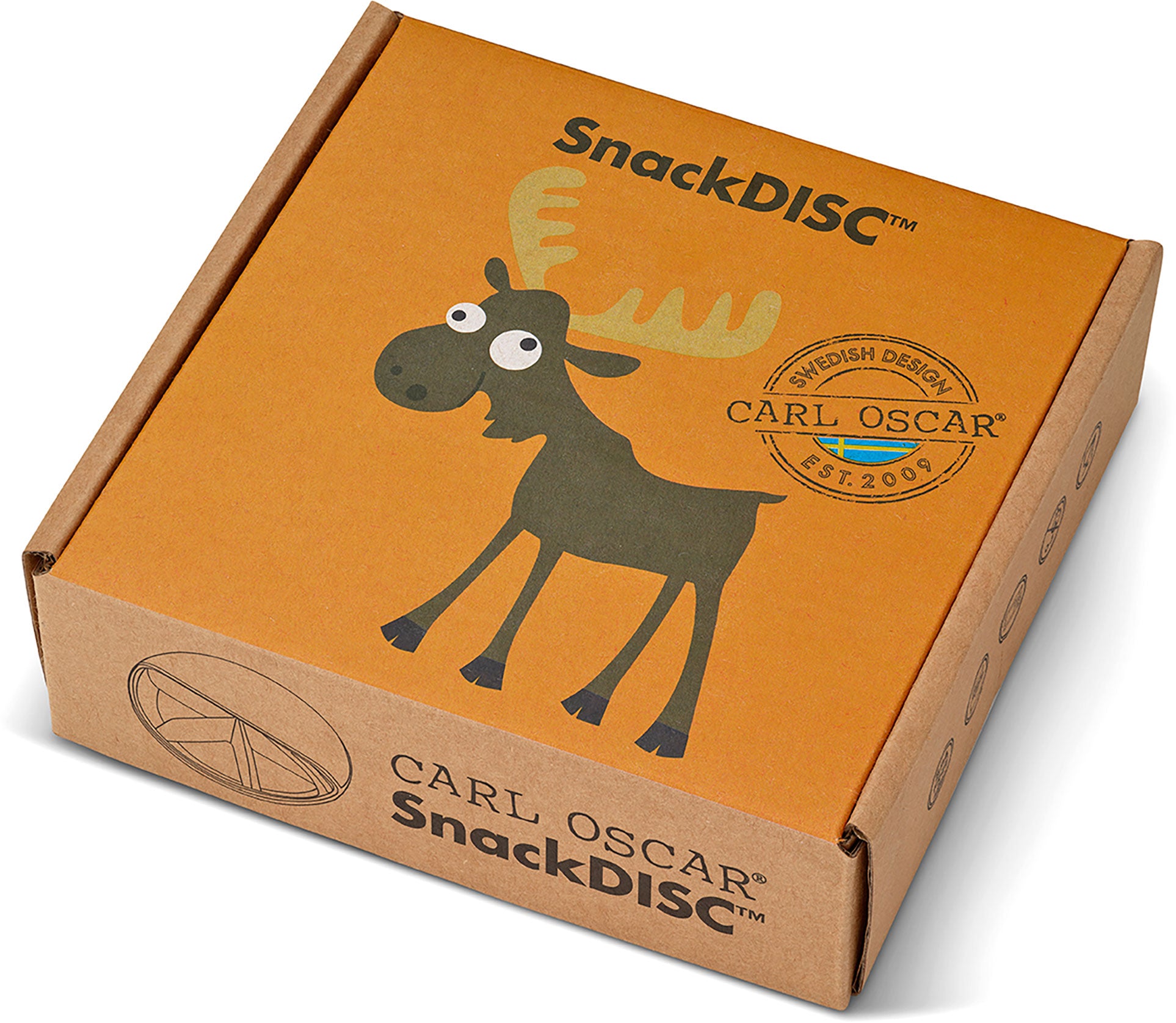 Spinning snack disc organiser Moose Orange - Carl Oscar