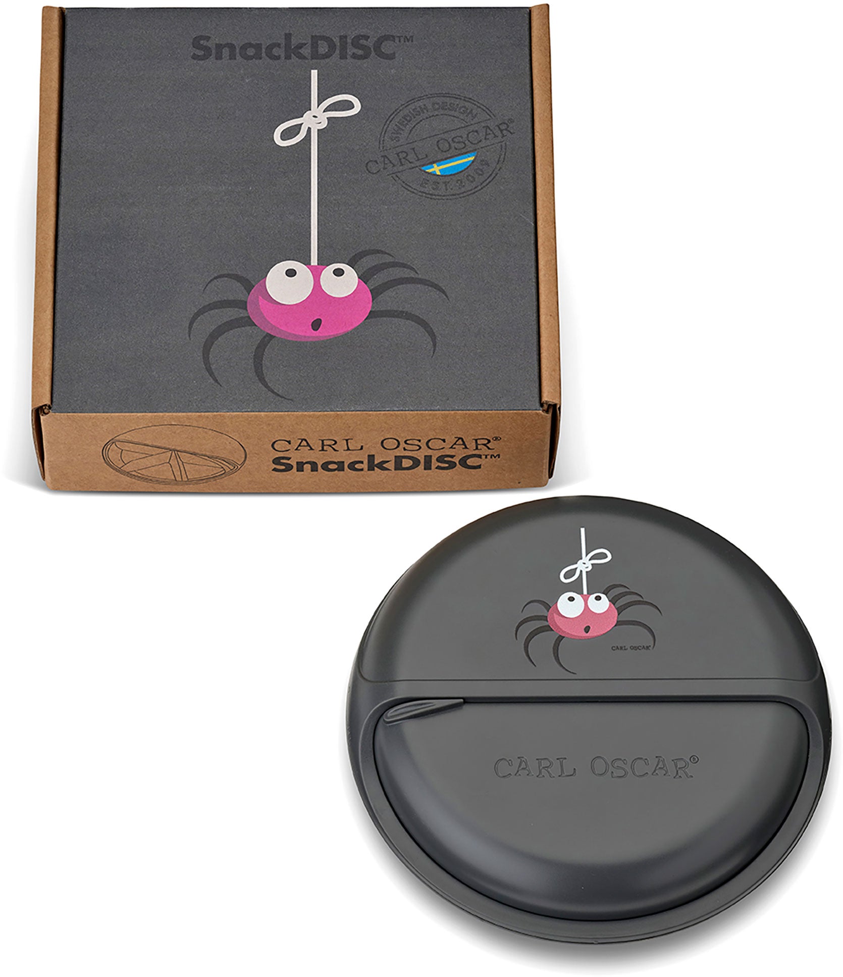 Spinning snack disc organiser Spider Grey - Carl Oscar