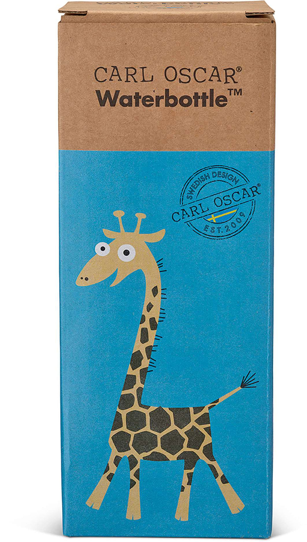 Water Bottle 350ml Giraffe Turqoise - Carl Oscar