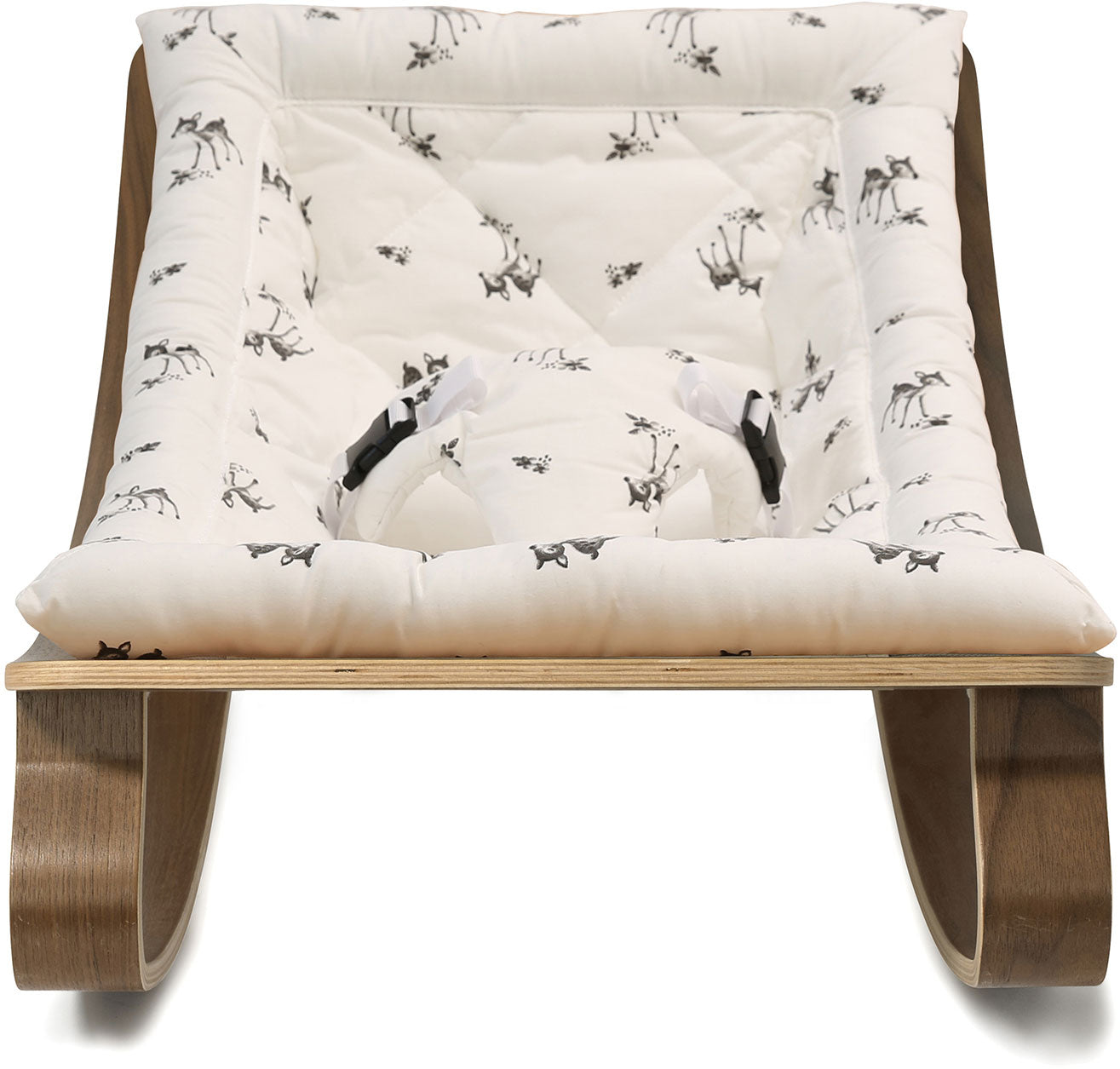 Levo Baby Rocker Rose in April Fawn - Walnut - Charlie Crane