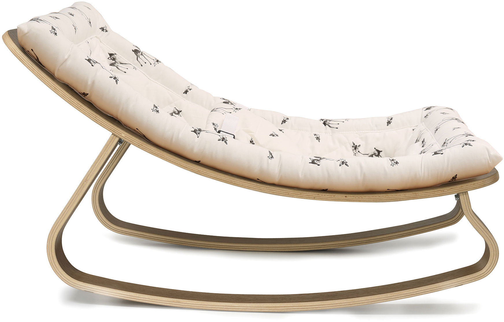 Levo Baby Rocker Rose in April Fawn - Walnut - Charlie Crane