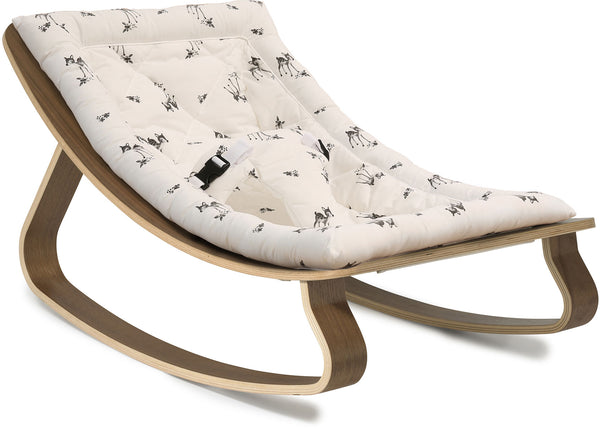 Levo Baby Rocker Rose in April Fawn - Walnut - Charlie Crane