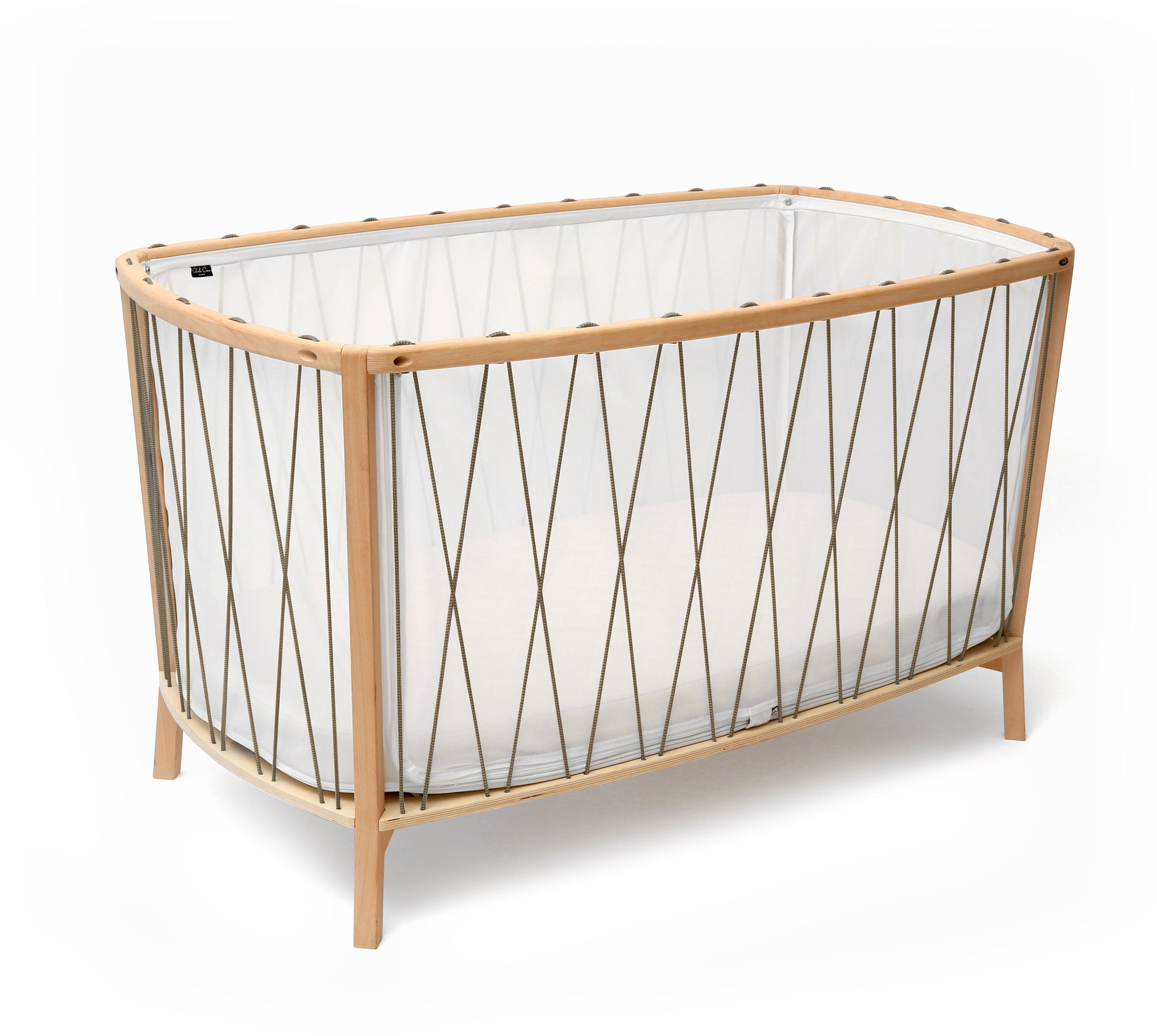 Kimi Baby Cot Bed Hazelnut - Charlie Crane