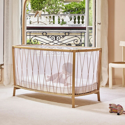Kimi Baby Cot Bed Rose Wood - Charlie Crane