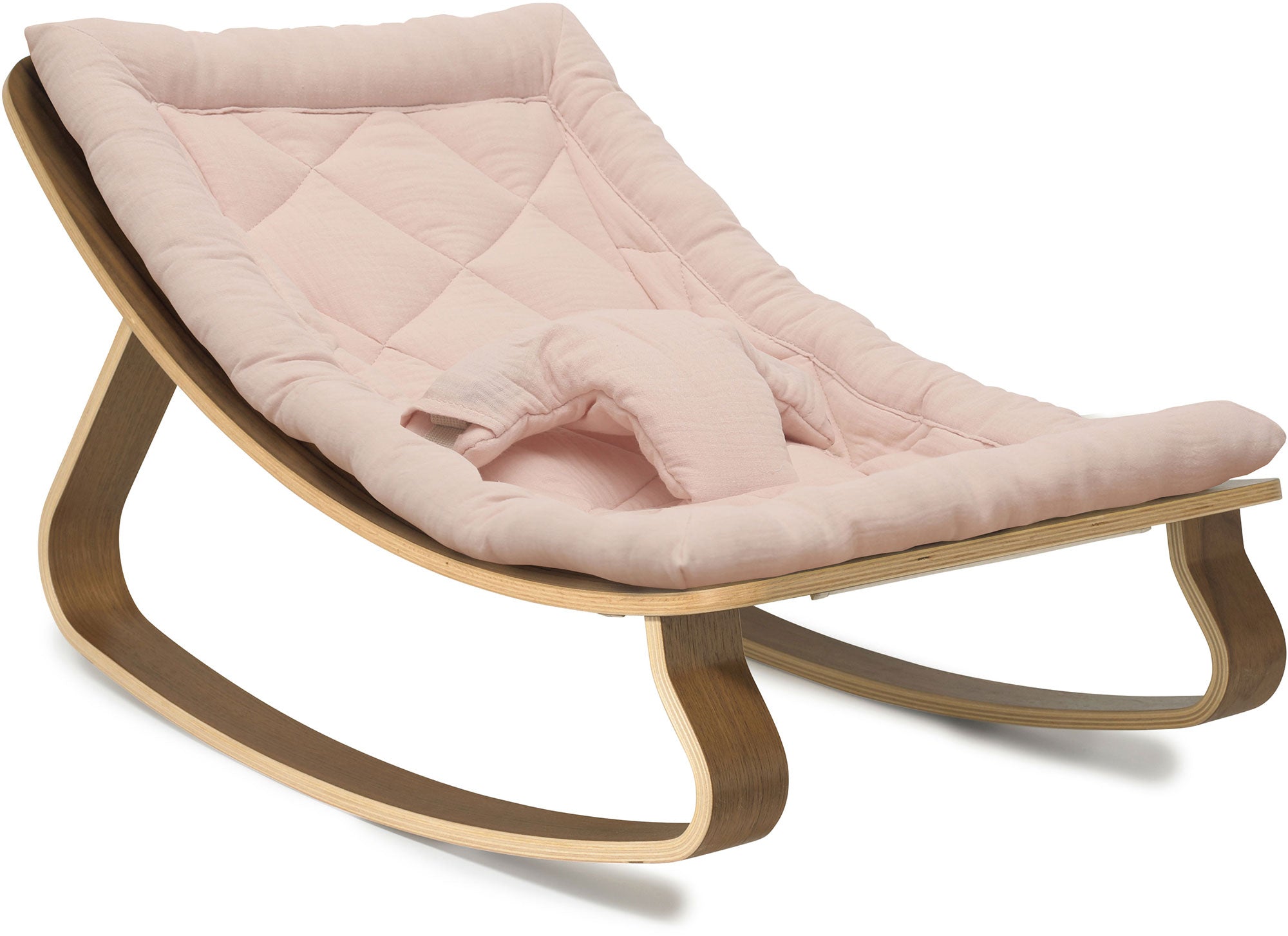 Levo Baby Rocker Organic Nude Pink - Walnut - Charlie Crane | Bebemoda 
