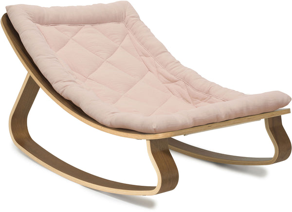 Levo Baby Rocker Organic Nude Pink - Walnut - Charlie Crane