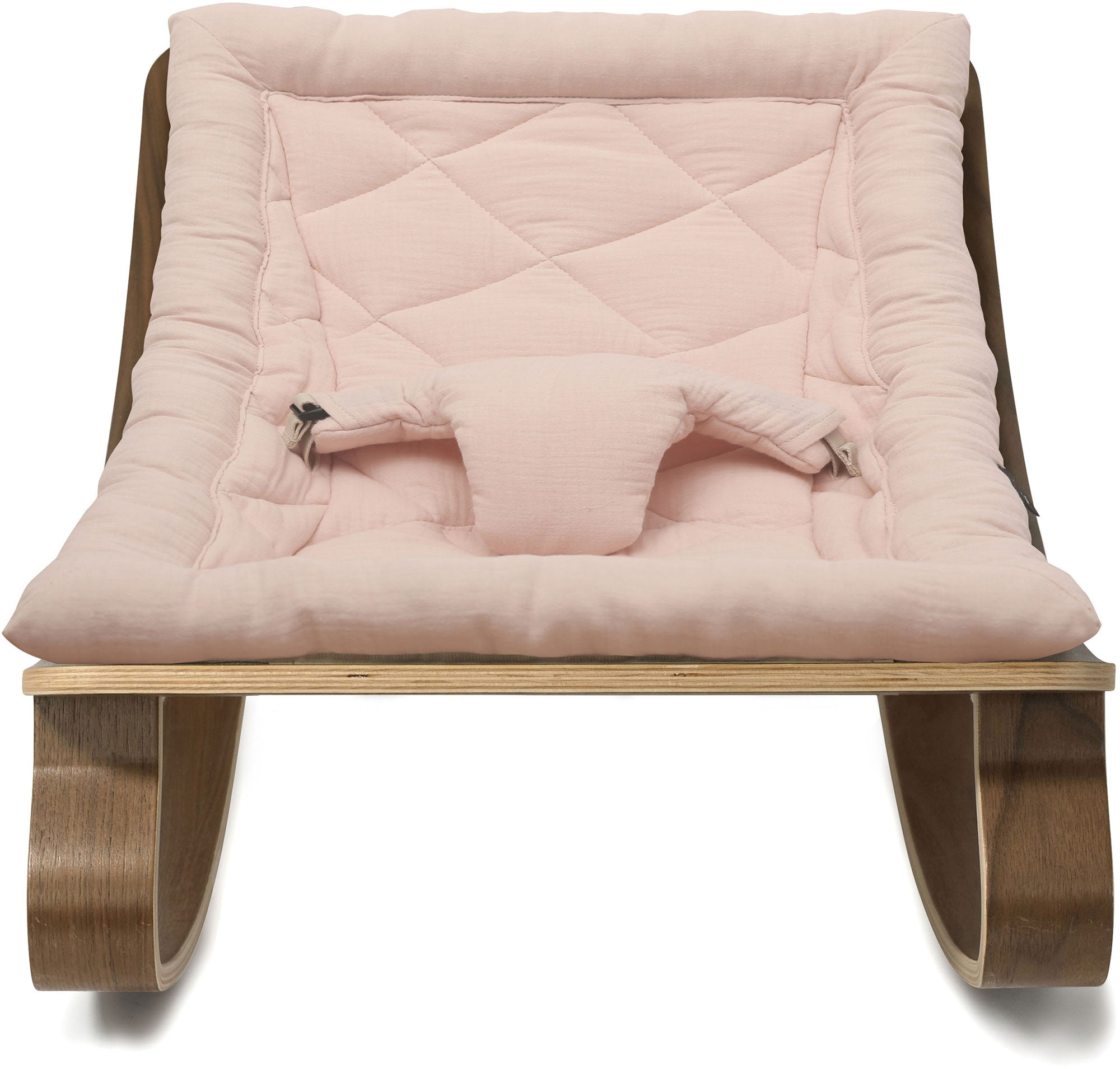 Levo Baby Rocker Organic Nude Pink - Walnut - Charlie Crane