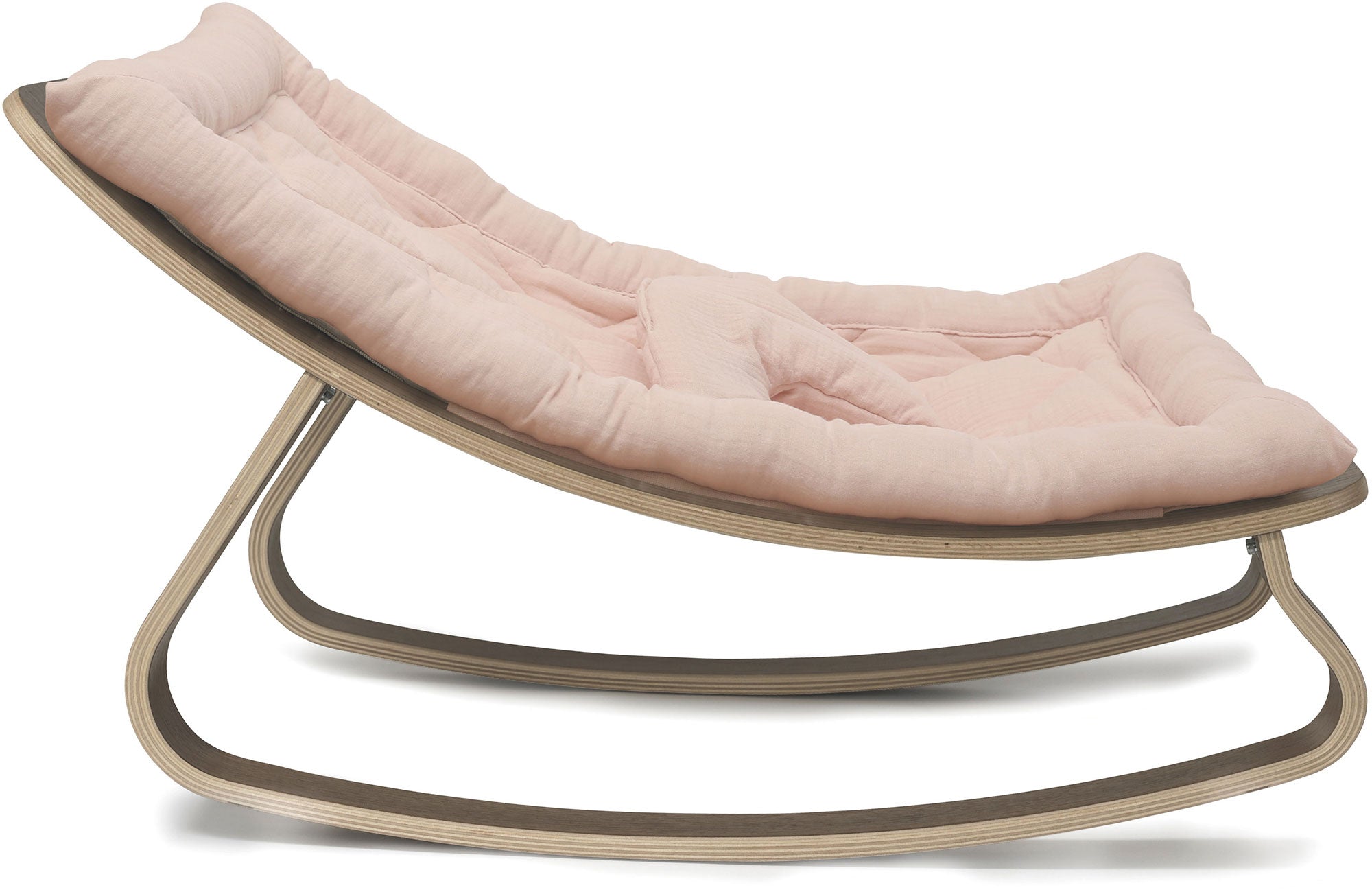 Levo Baby Rocker Organic Nude Pink - Walnut - Charlie Crane