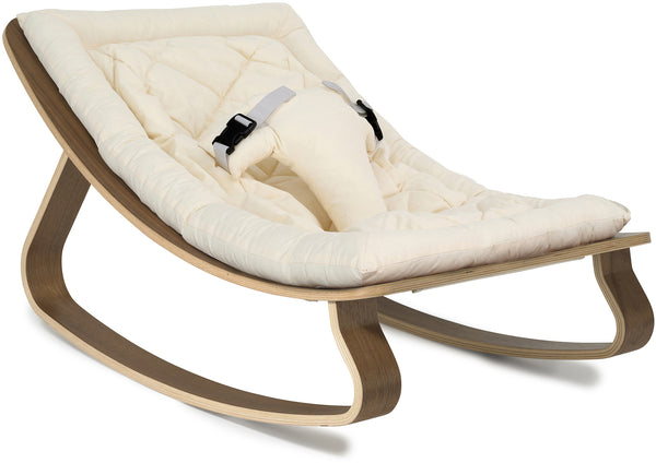 Levo Baby Rocker Organic Milk - Walnut - Charlie Crane