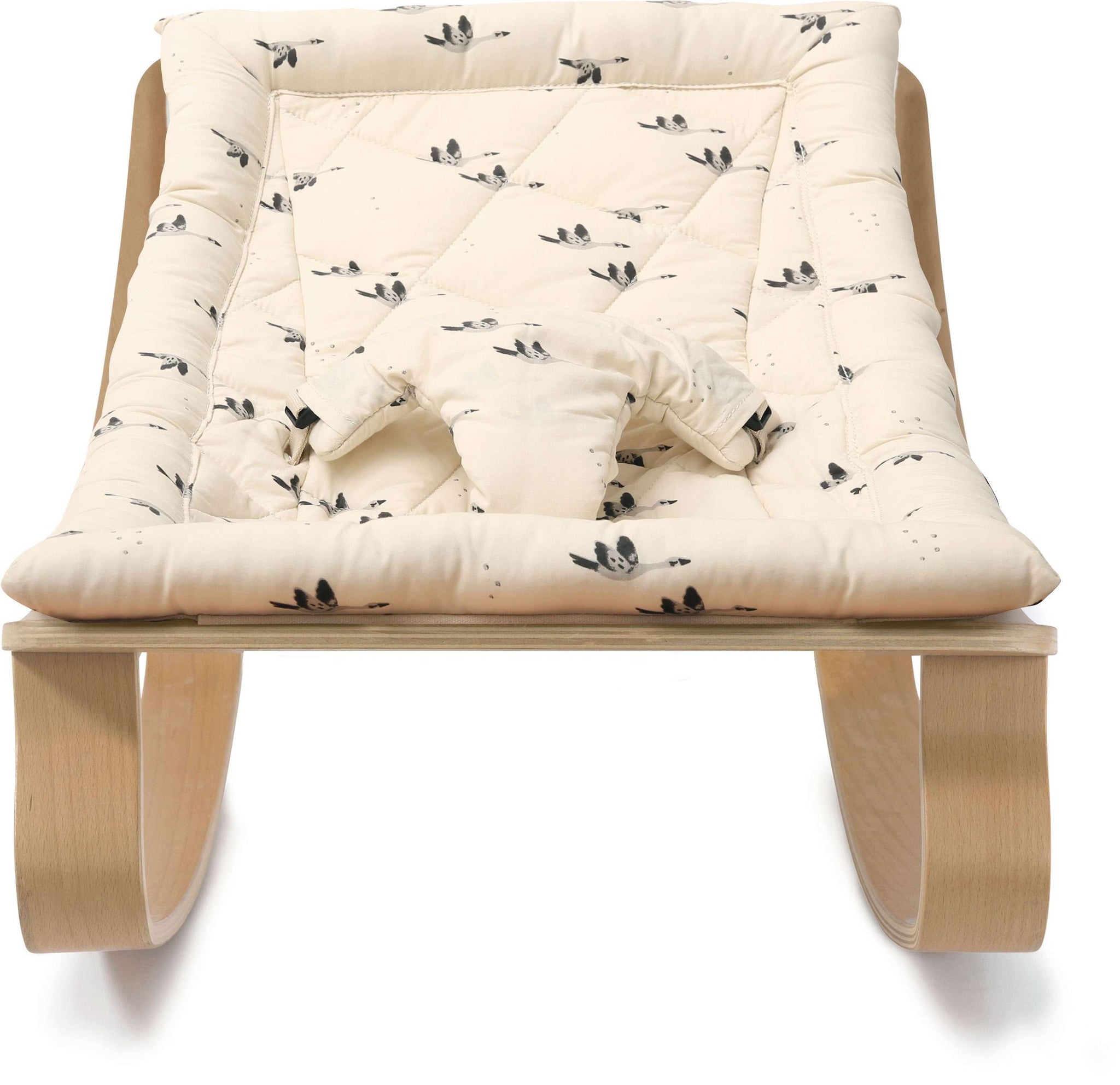 Levo Baby Rocker Rose in April Goose - Natural - Charlie Crane