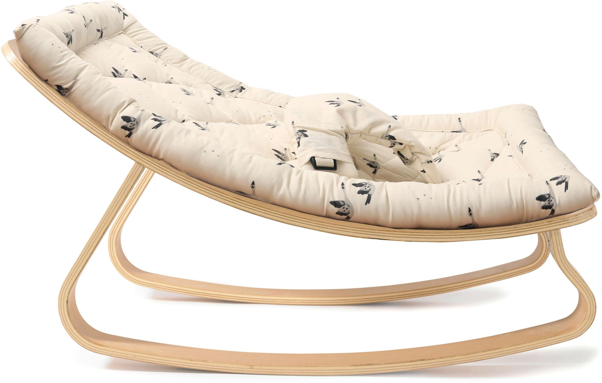 Levo Baby Rocker Rose in April Goose - Natural - Charlie Crane