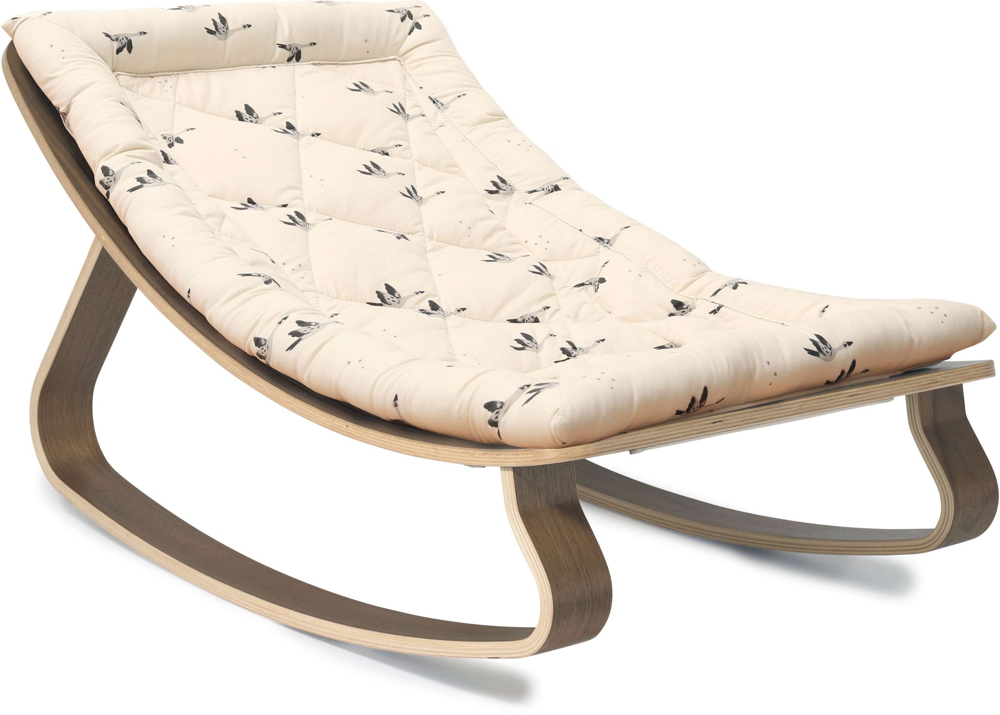 Levo Baby Rocker Rose in April Goose- Walnut - Charlie Crane