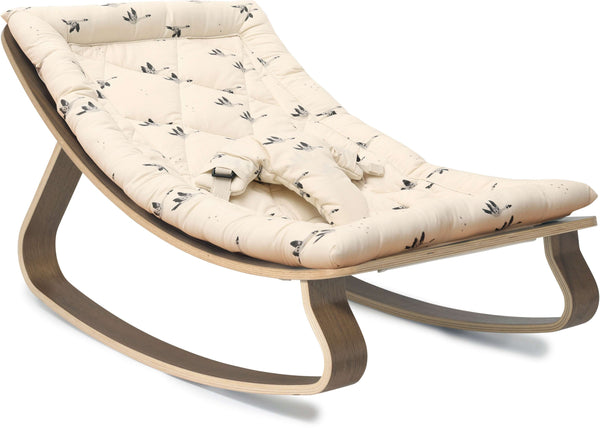 Levo Baby Rocker Rose in April Goose- Walnut - Charlie Crane