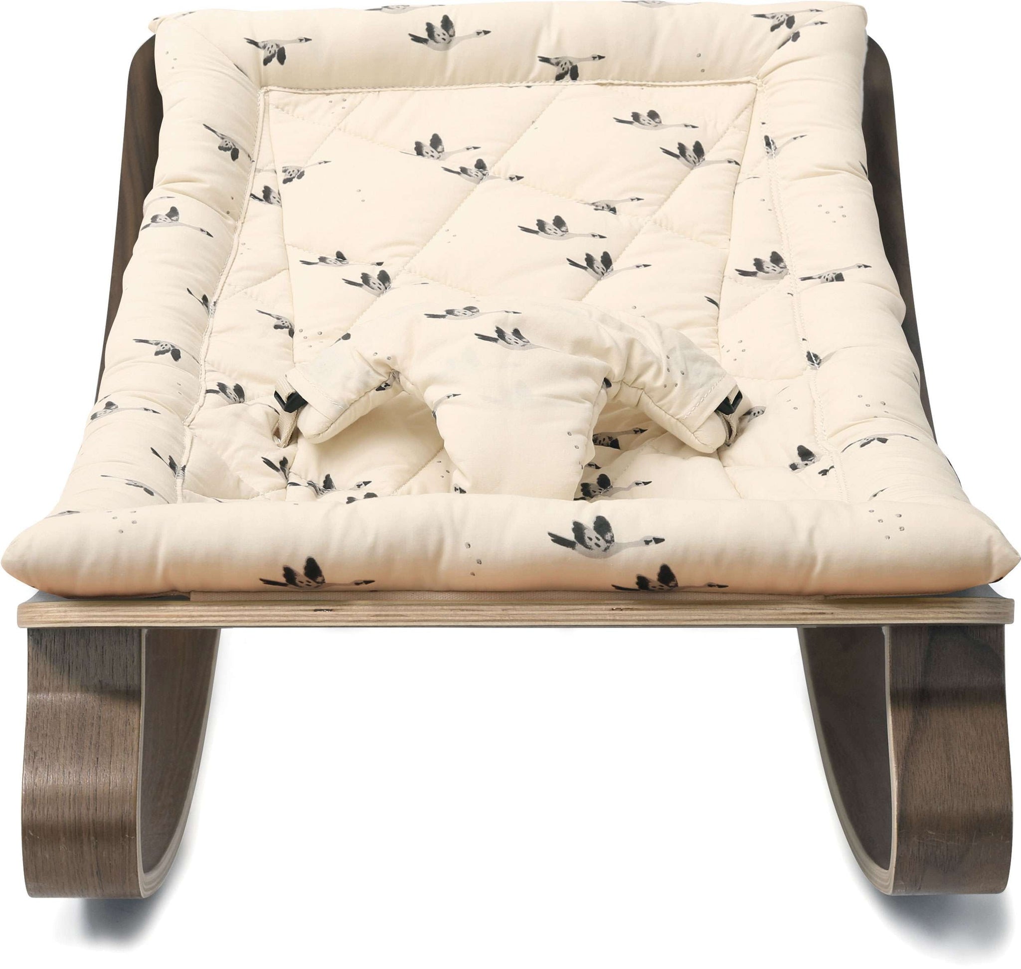 Levo Baby Rocker Rose in April Goose- Walnut - Charlie Crane