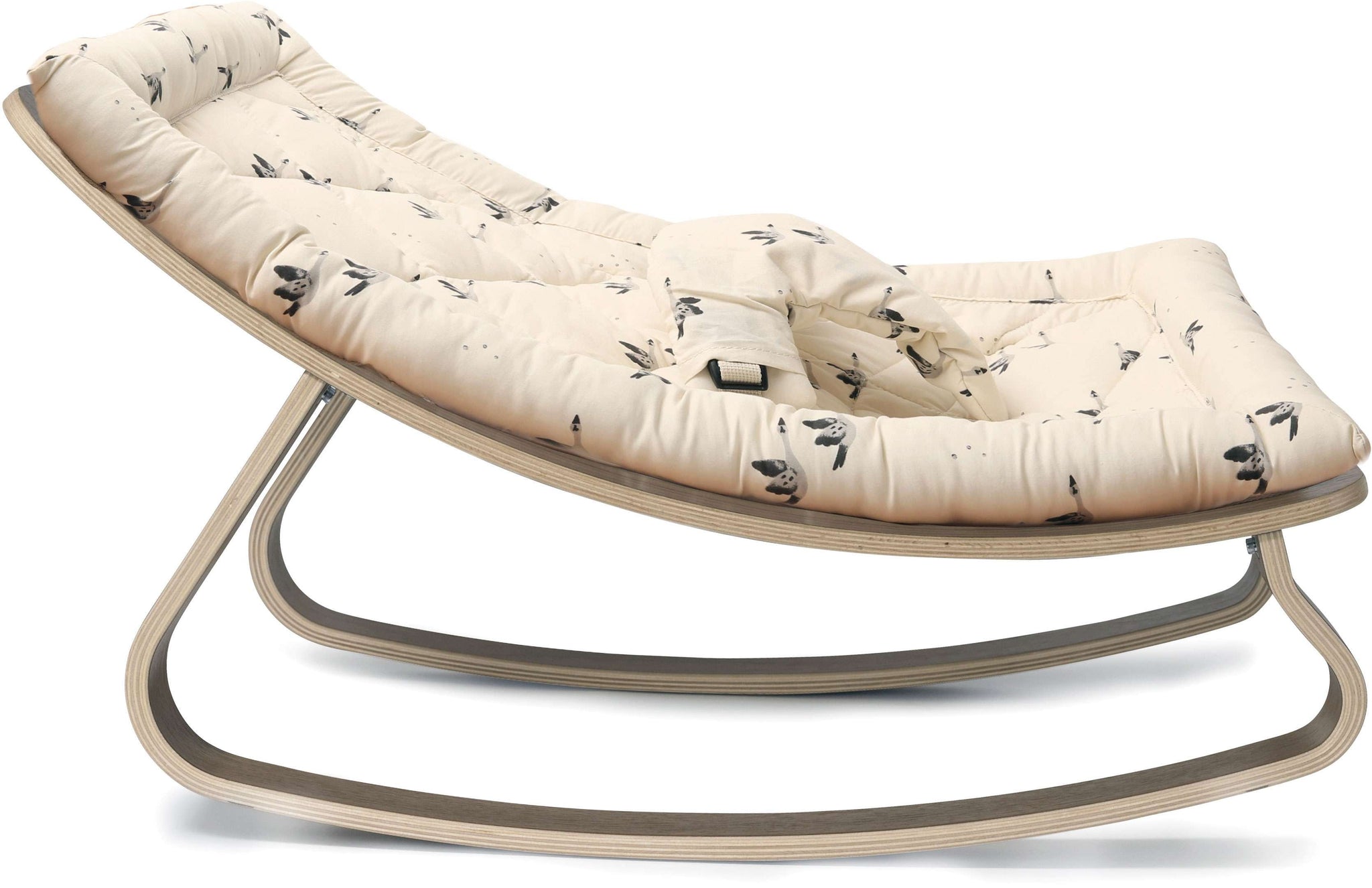 Levo Baby Rocker Rose in April Goose- Walnut - Charlie Crane