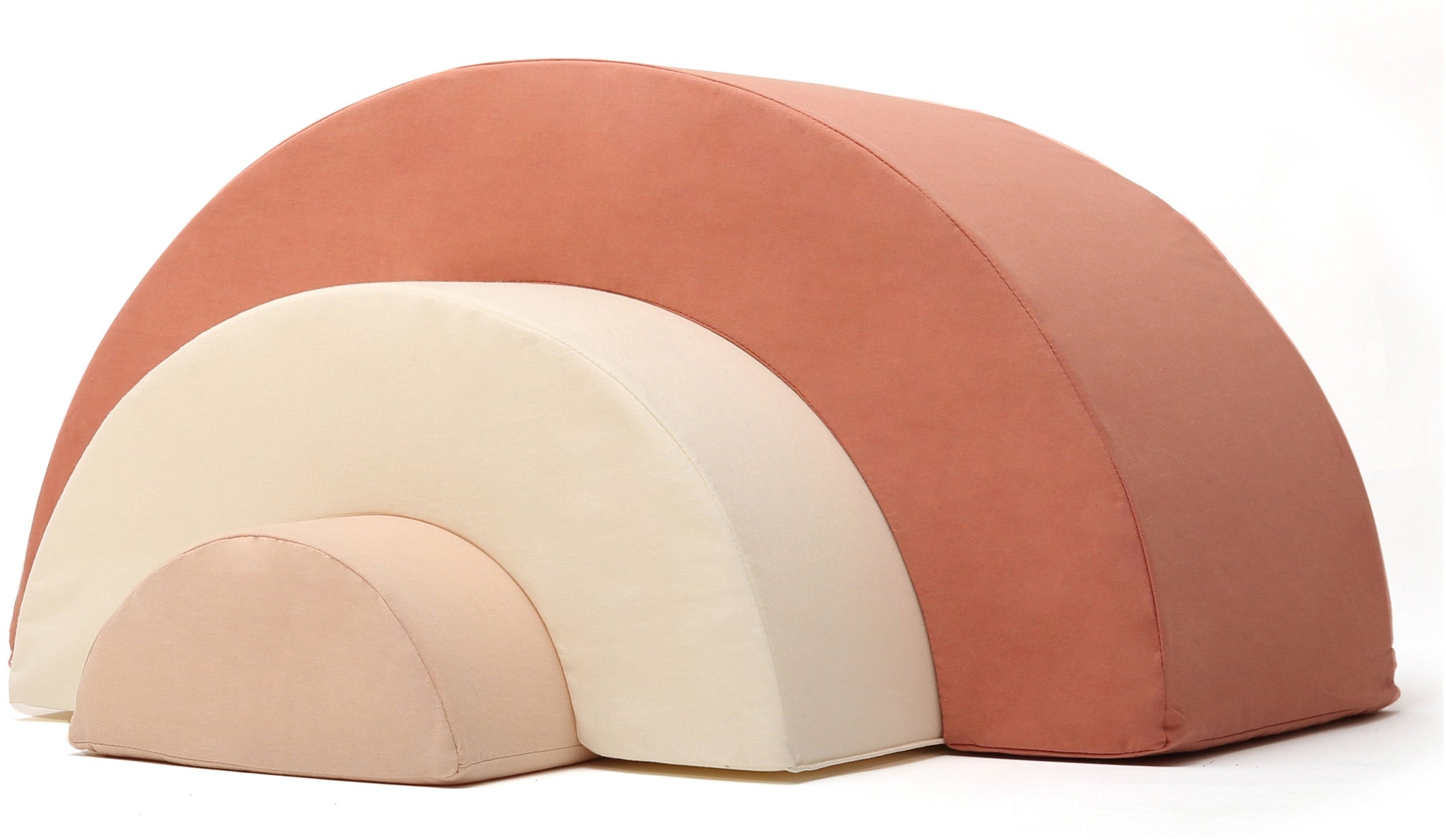 Milo Playful Rainbow Foam Cushion Block Set Bois De Rose - Charlie Crane