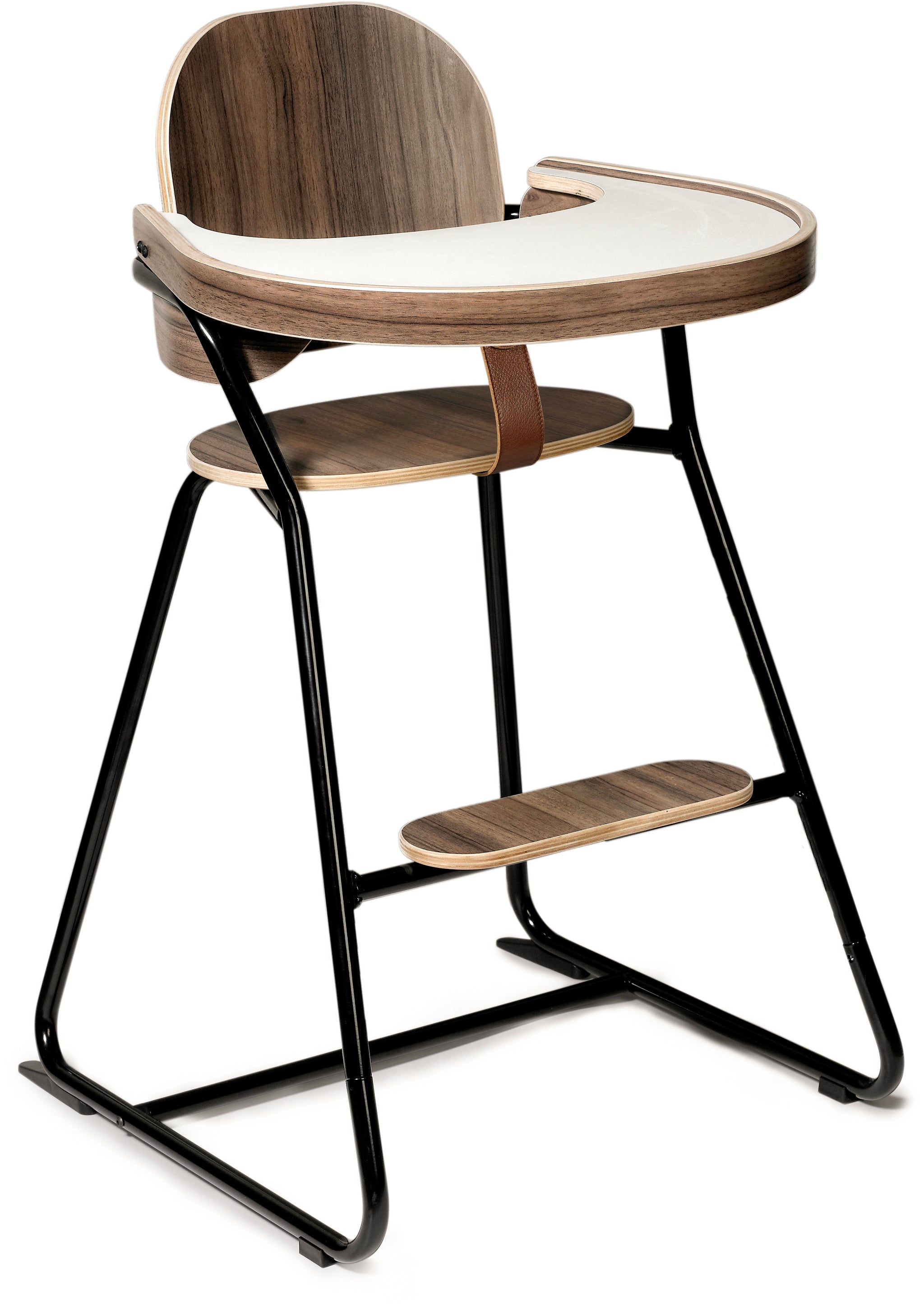 Tibu Retro High Chair Walnut Black - Charlie Crane