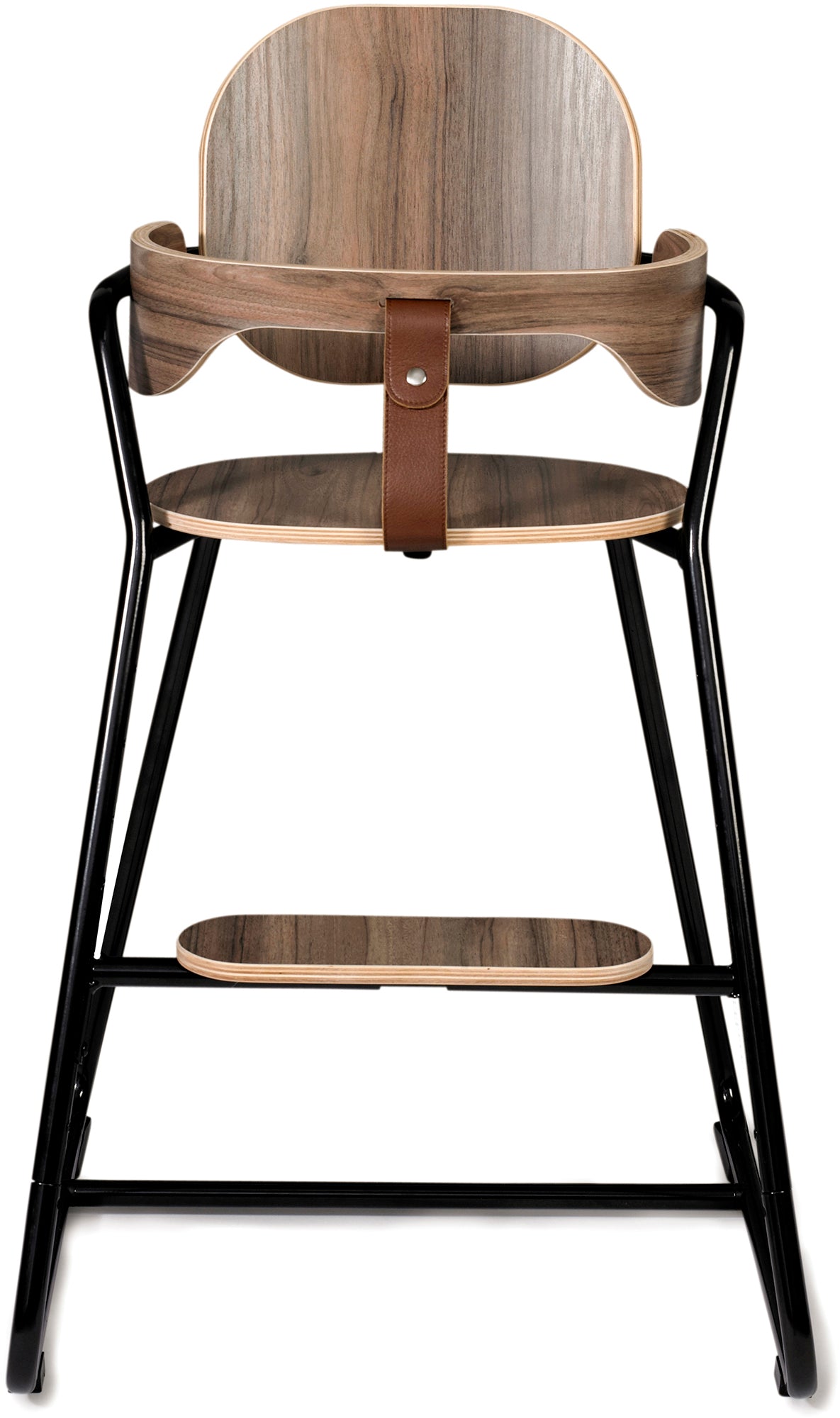 Tibu Retro High Chair Walnut Black Charlie Crane Bebemoda