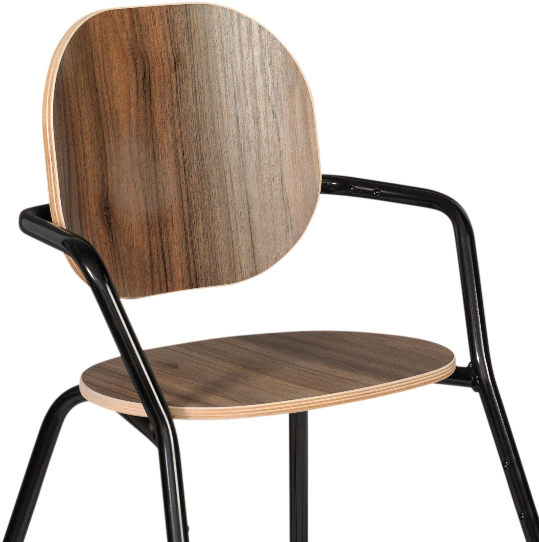 Tibu Retro High Chair Walnut Black - Charlie Crane