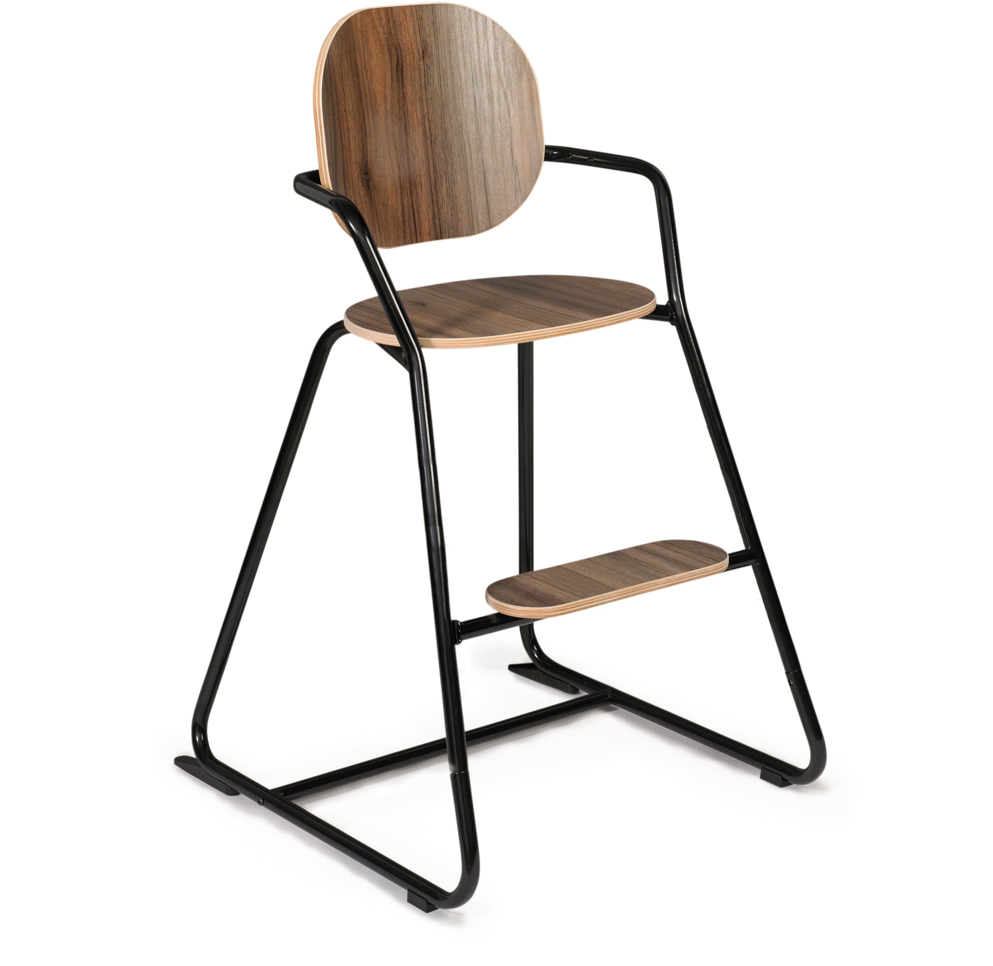 Tibu Retro High Chair Walnut Black - Charlie Crane