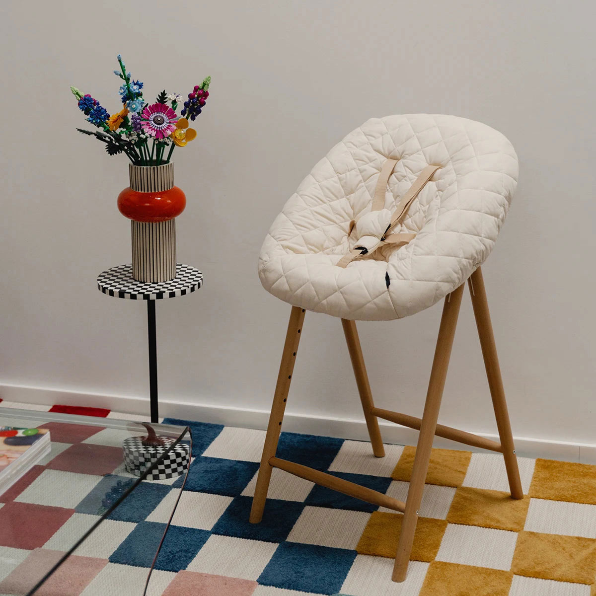 Tobo Wooden High Chair White - Charlie Crane