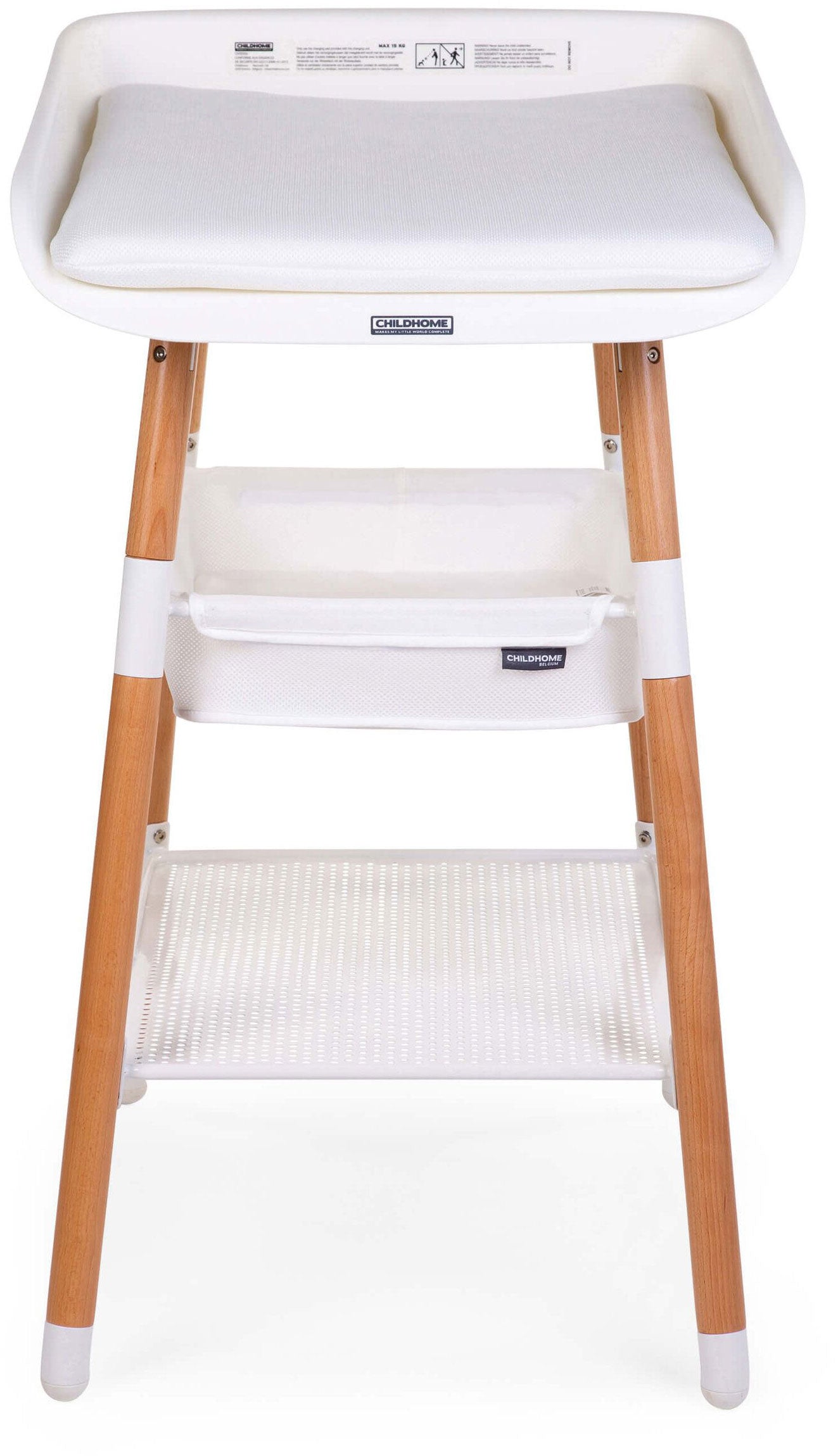 Evolux Height Adjustable Changing Table Natural & White - ChildHome