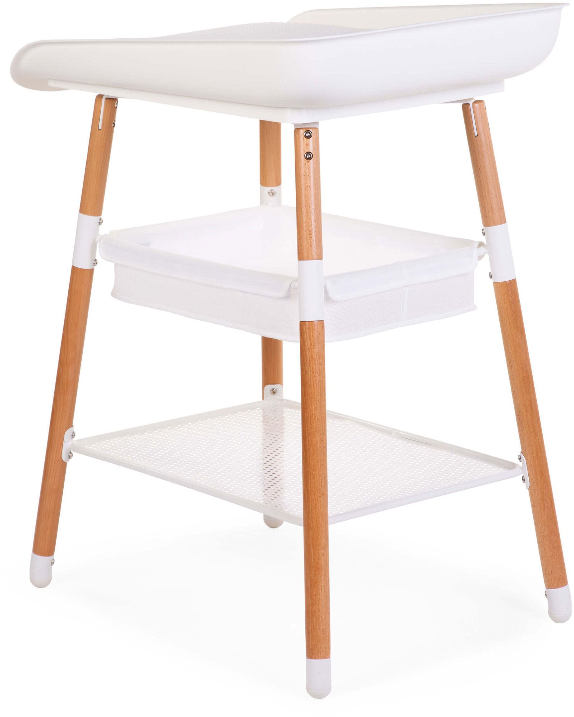 Evolux Height Adjustable Changing Table Natural & White - ChildHome