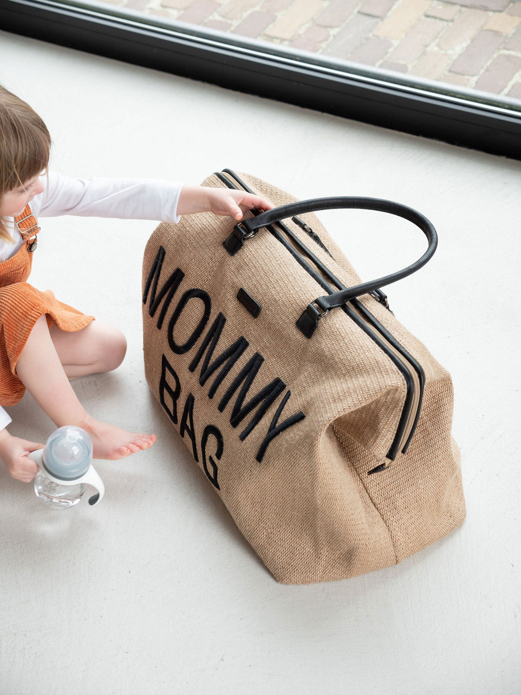 Mommy Bag Big Canvas Raffia - ChildHome