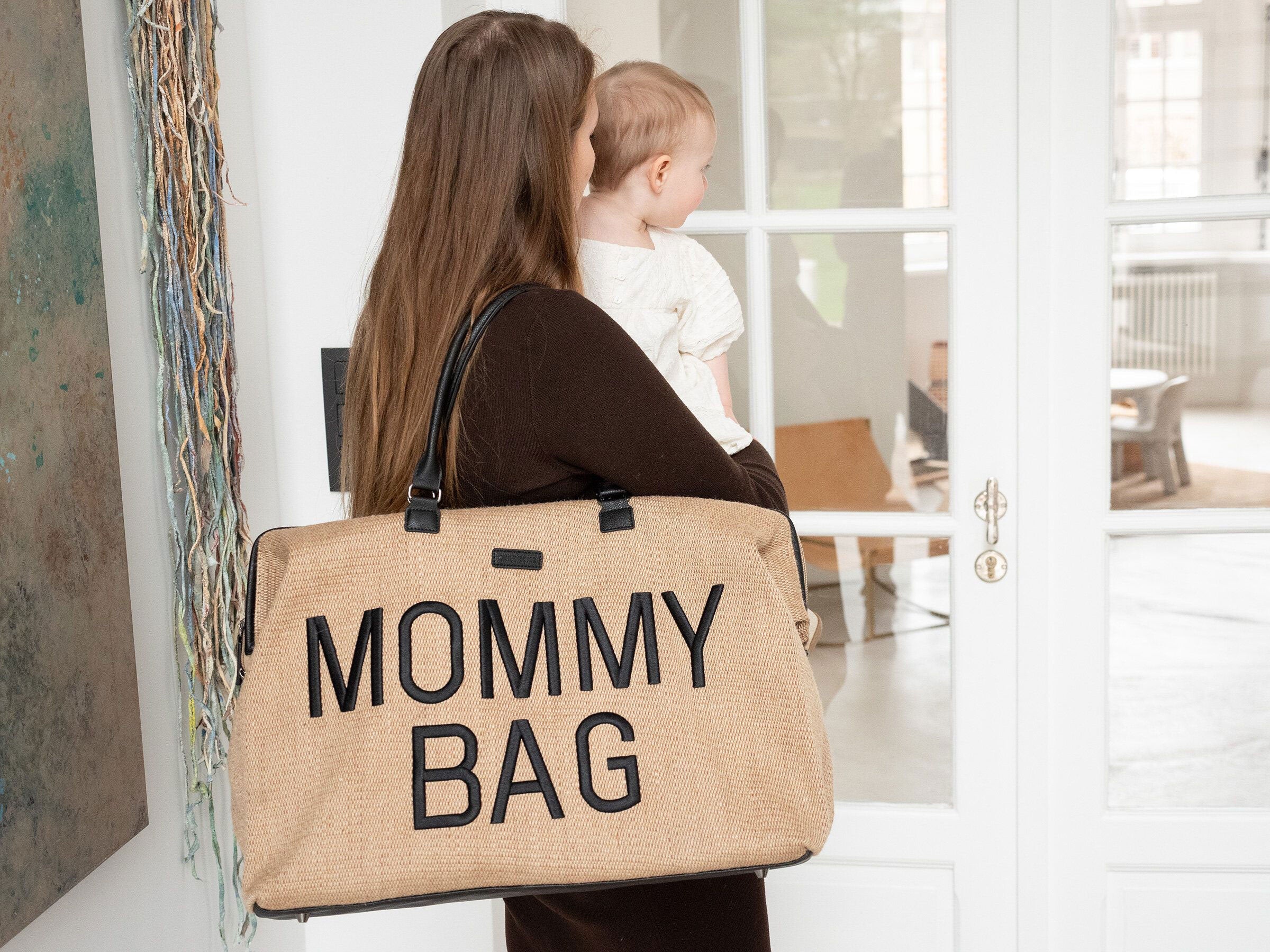 Mommy Bag Big Canvas Raffia - ChildHome