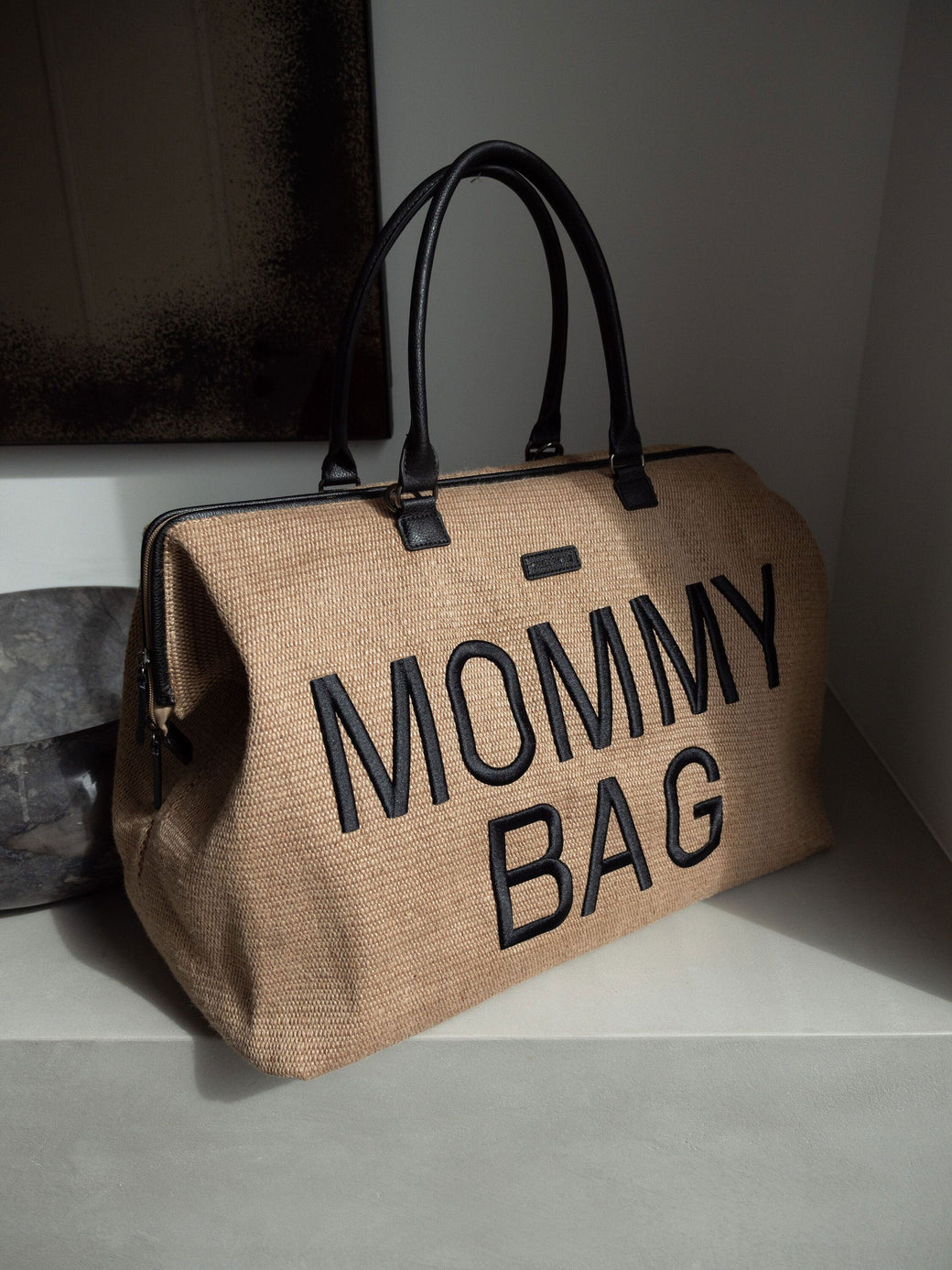 Mommy Bag Big Canvas Raffia - ChildHome