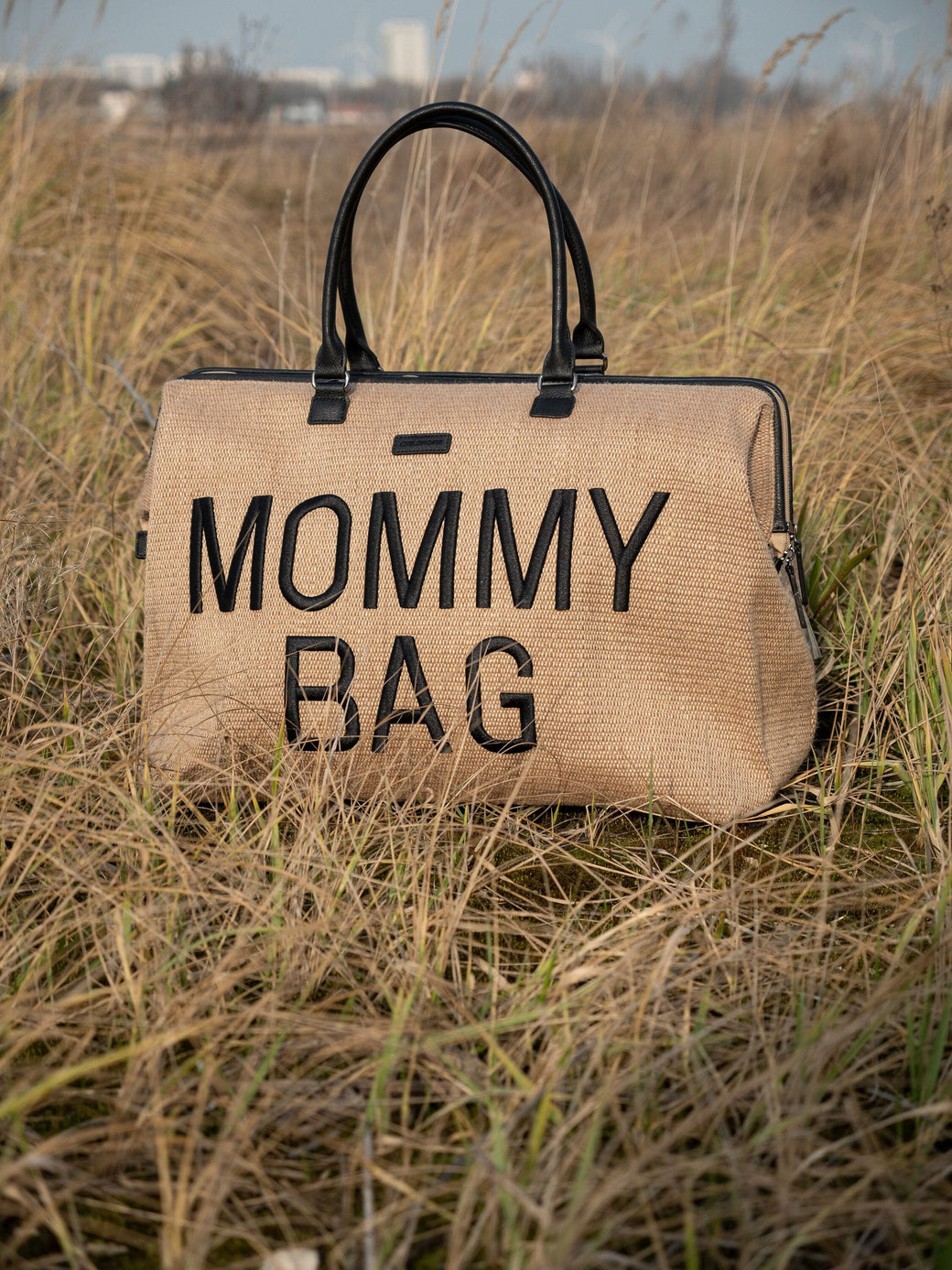 Mommy Bag Big Canvas Raffia - ChildHome