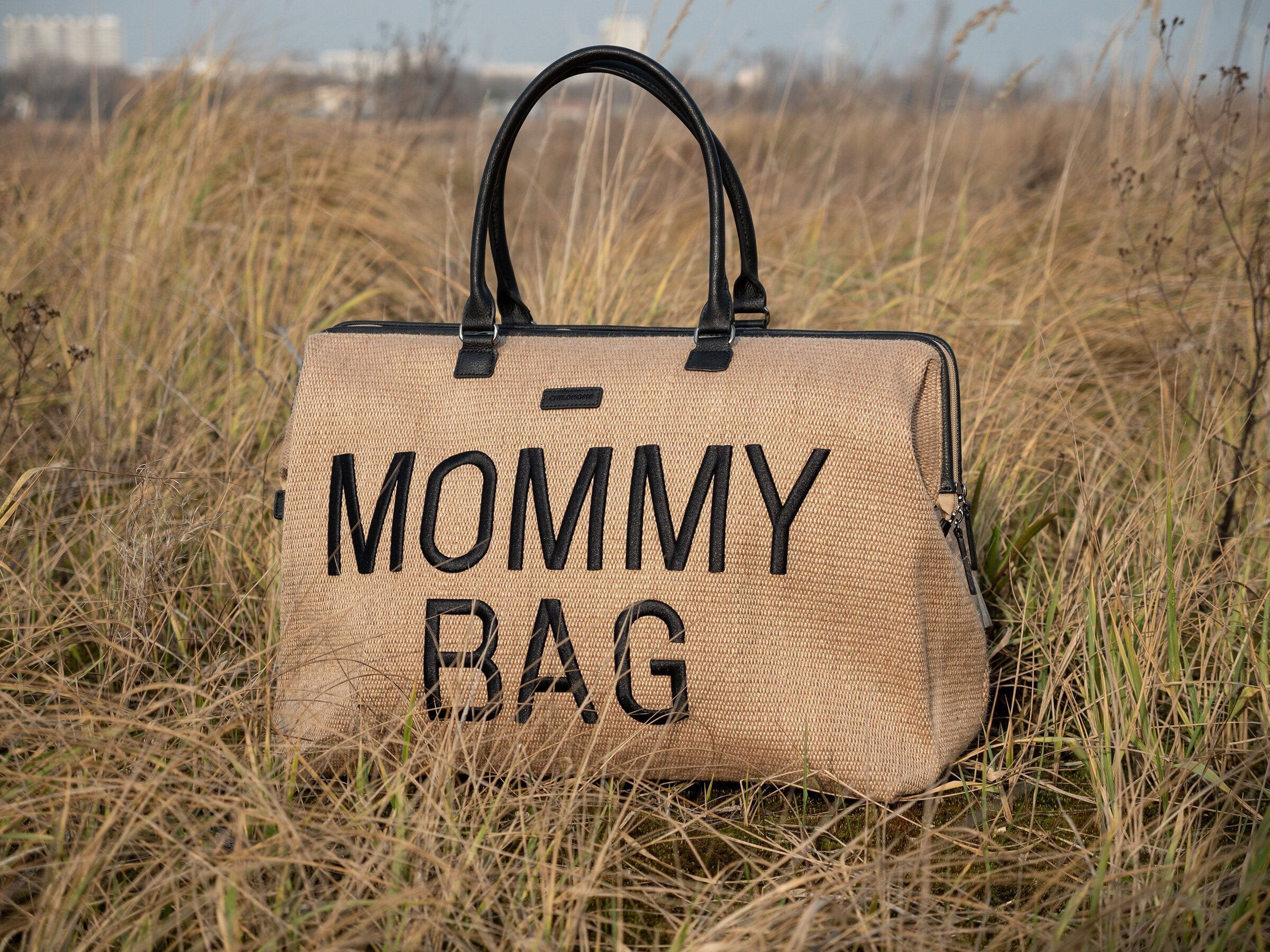 Mommy Bag Big Canvas Raffia - ChildHome