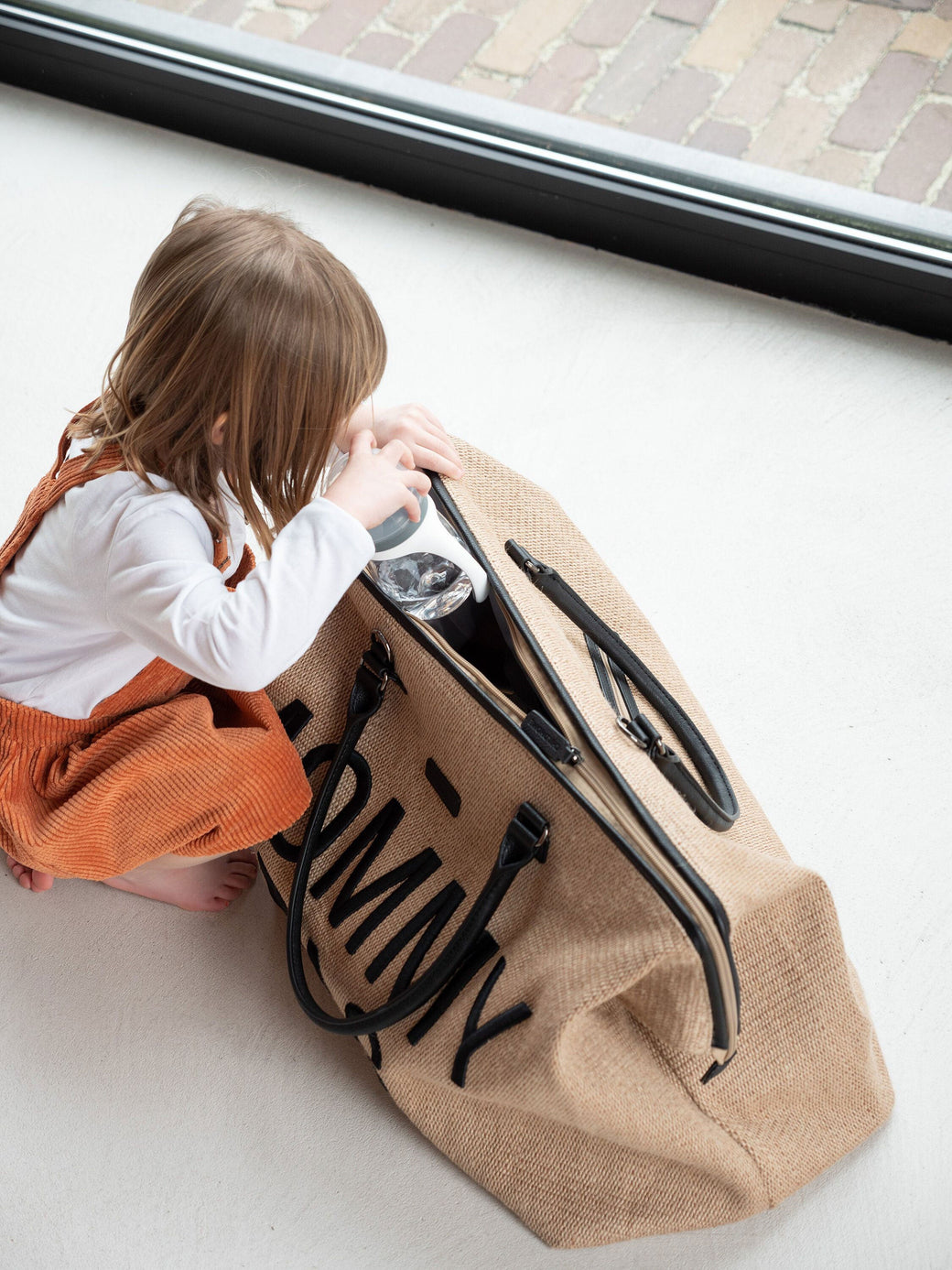 Mommy Bag Big Canvas Raffia - ChildHome