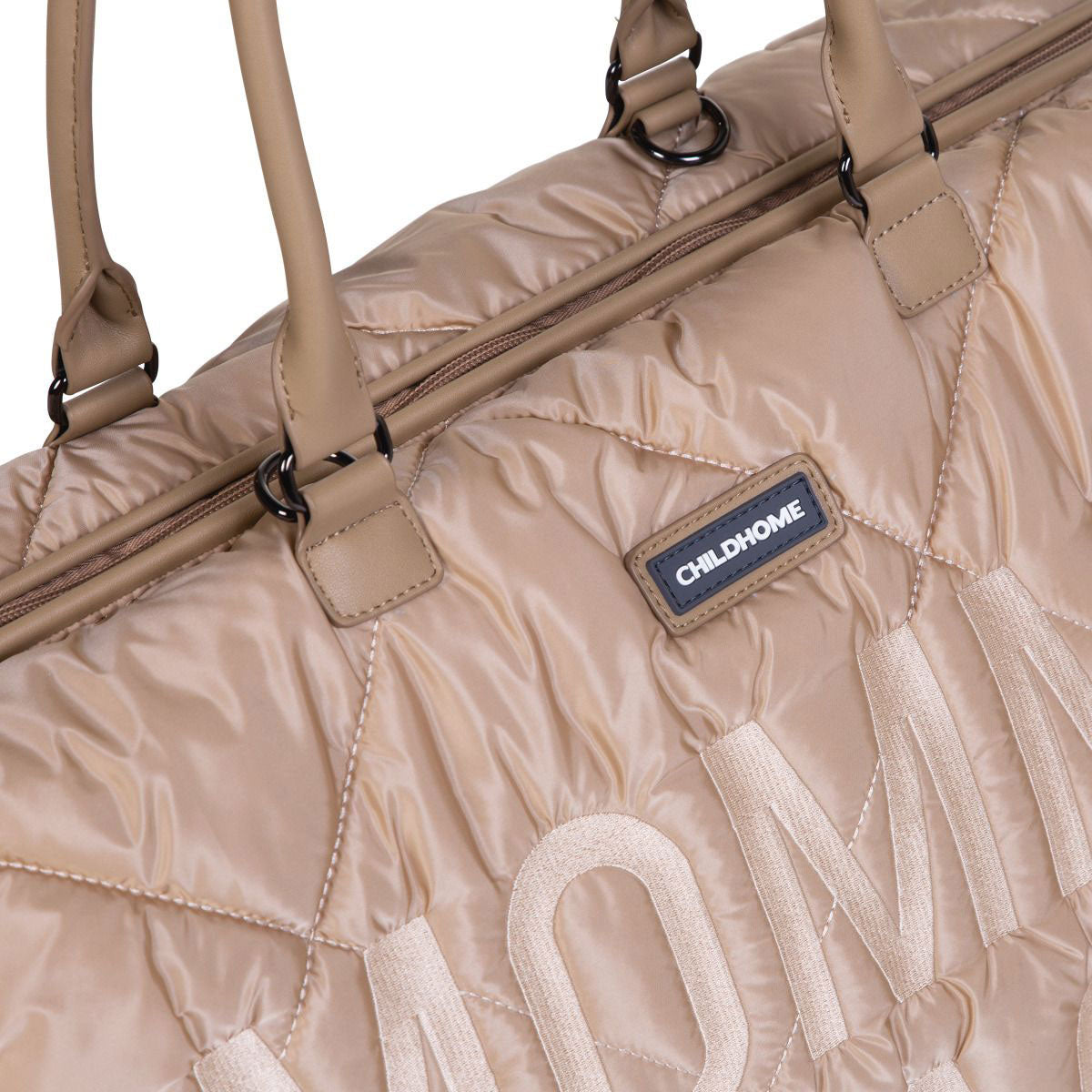 Mommy Bag Big Quilted Puffered Beige - ChildHome