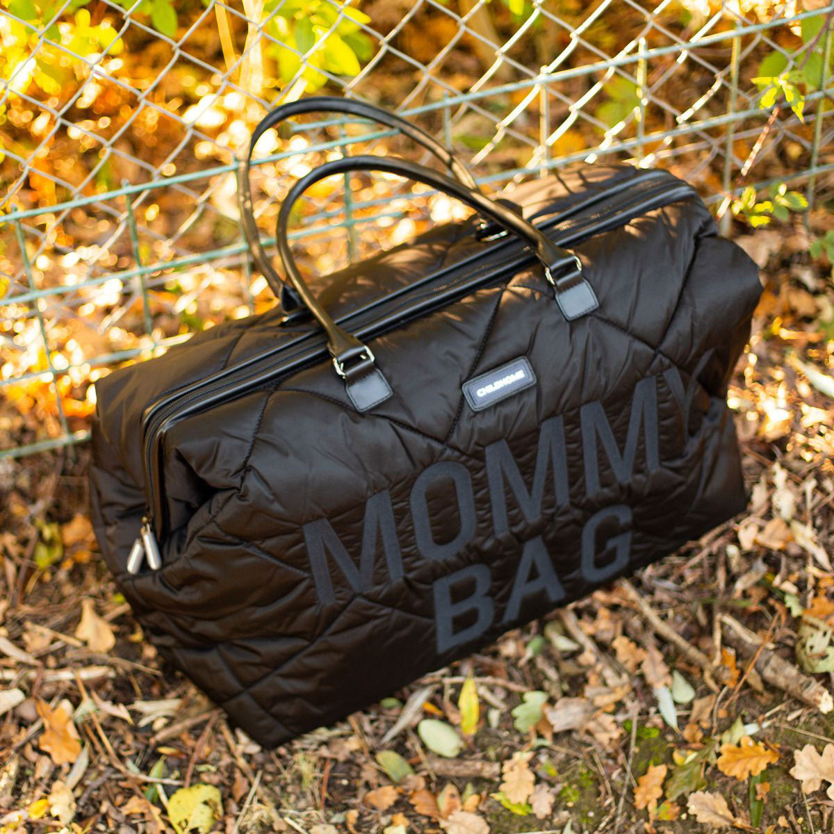 Mommy Bag Big Quilted Puffered Black - ChildHome