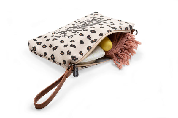 Mommy Clutch Bag Canvas Leopard - ChildHome