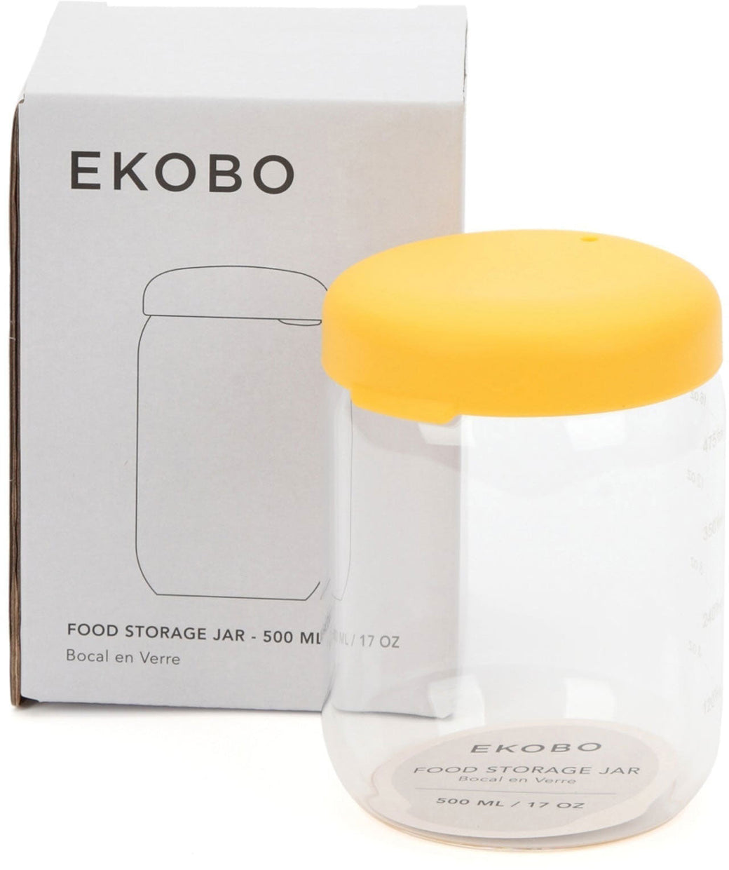 Glass Food Storage Jar Mimosa 500 ml - Ekobo