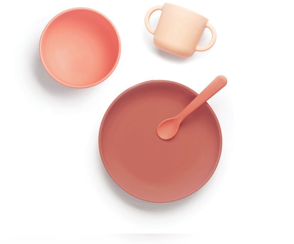 Silicone Feeding Set Coral - Ekobo